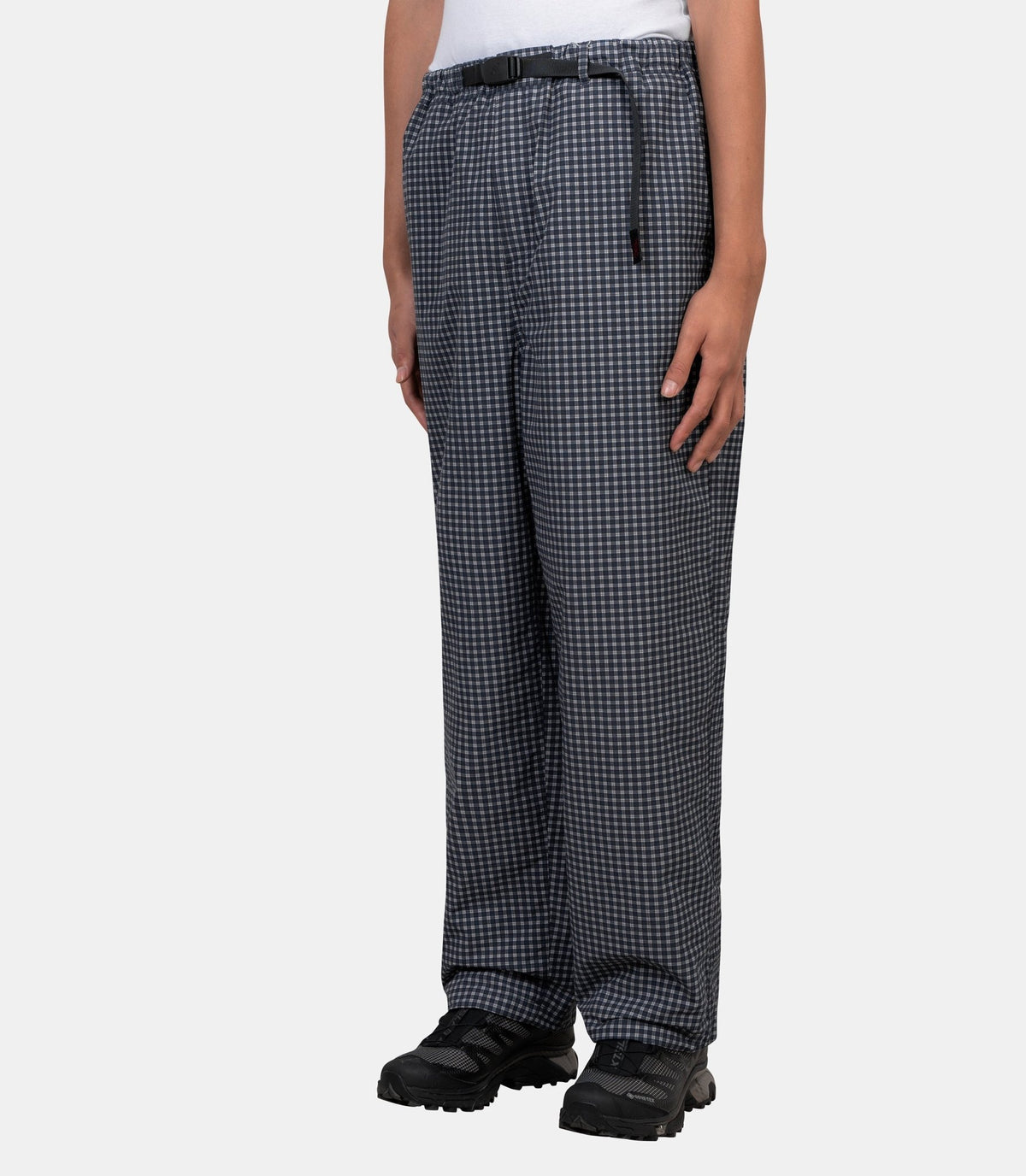 Pantalon mini check-G6FM-P015-NAVYCHECK-S-Gramicci