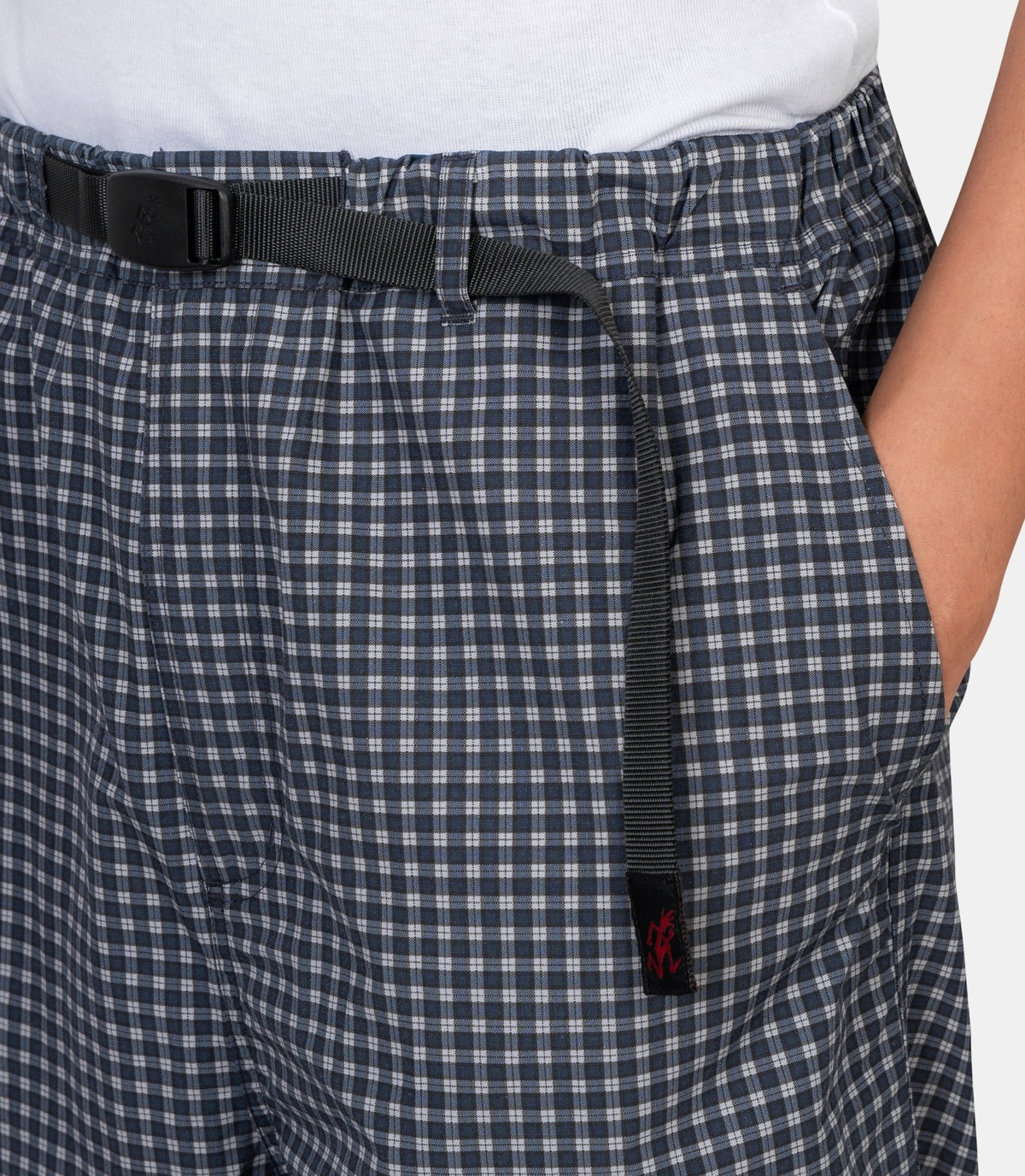 Pantalon mini check-G6FM-P015-NAVYCHECK-S-Gramicci