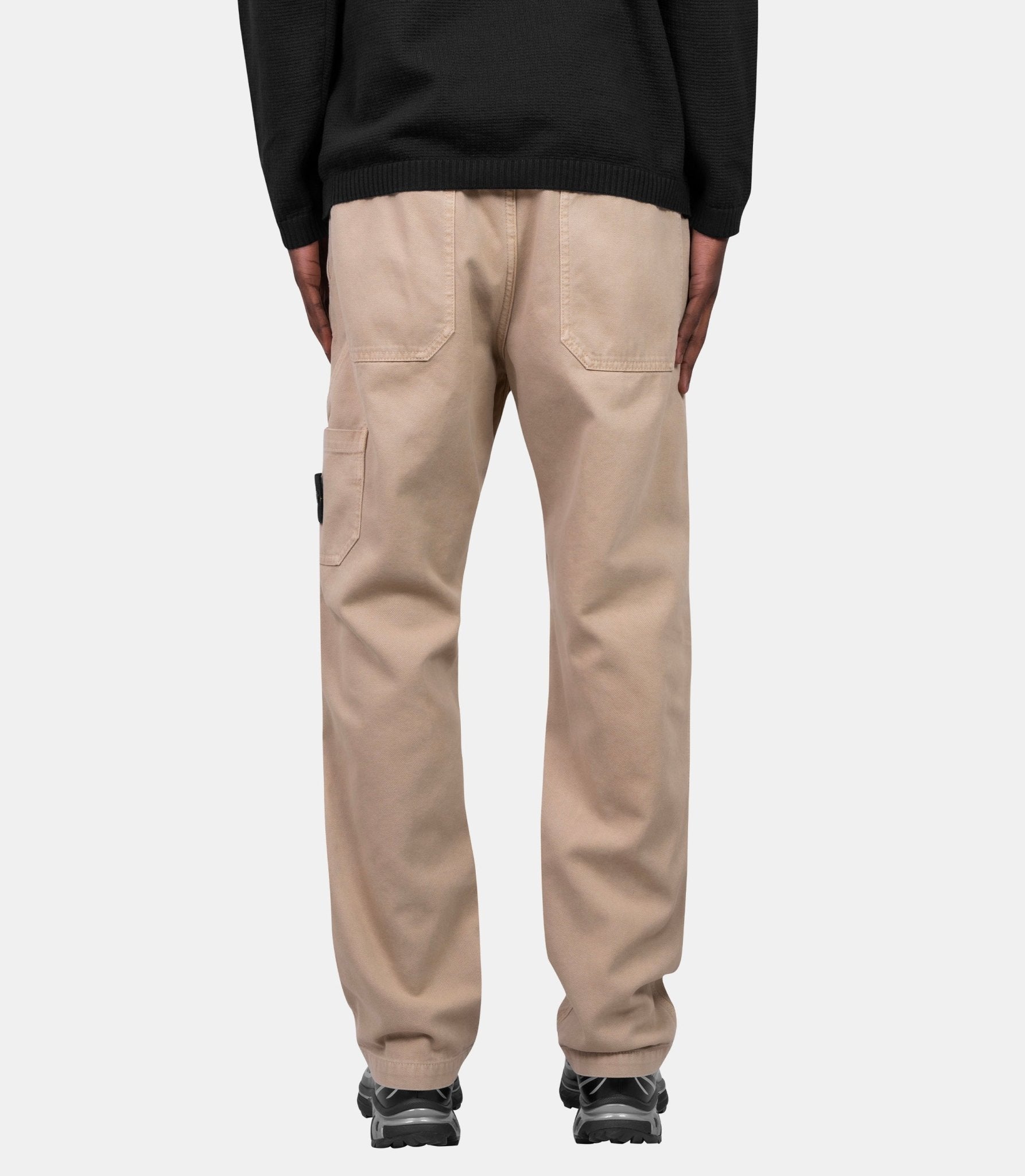 Organic panama cotton old effect pants - Stone island - Family 3.0