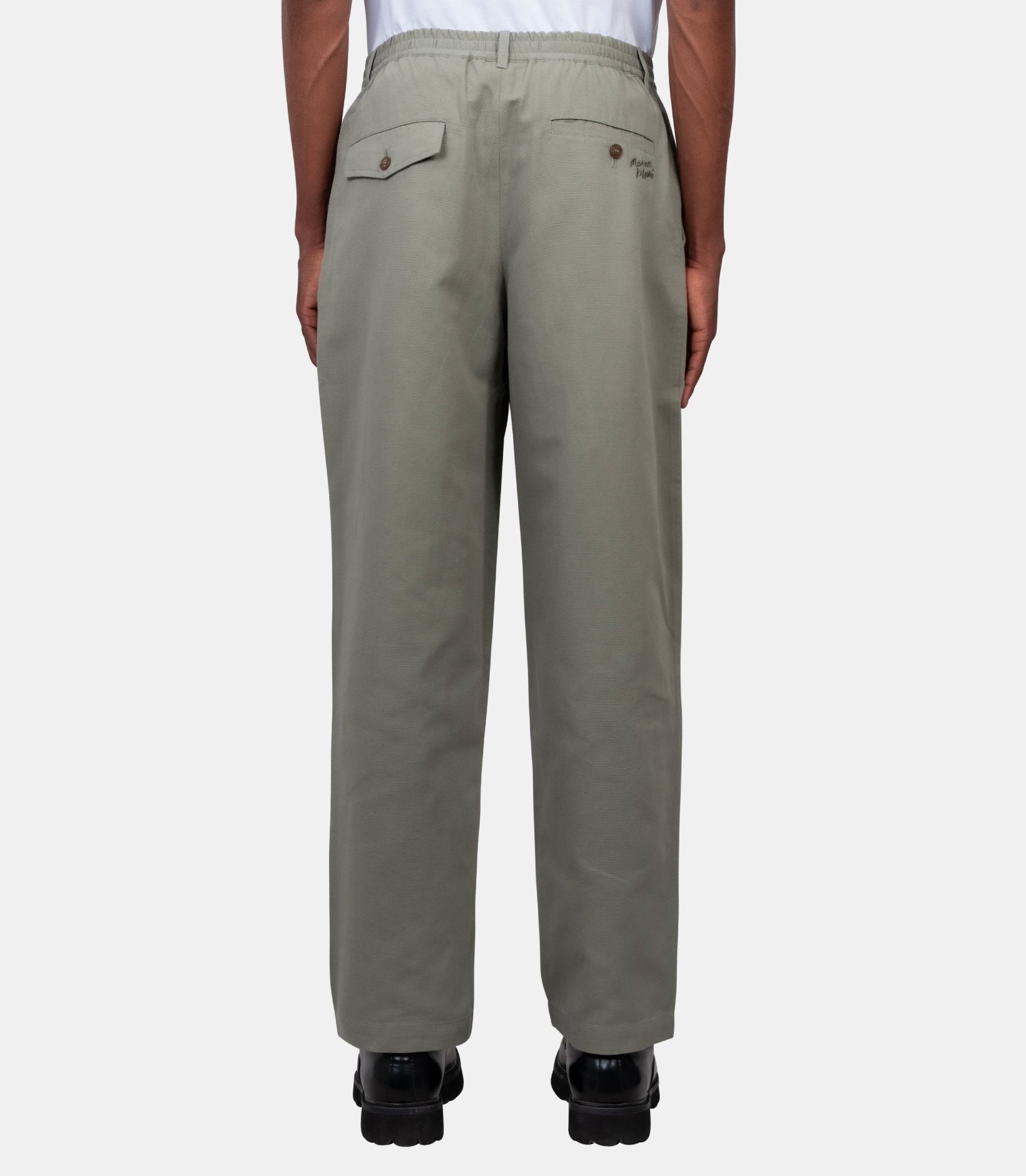 Pantalon plissé élastique - QM01104WW9107-0437-S - Maison kitsuné