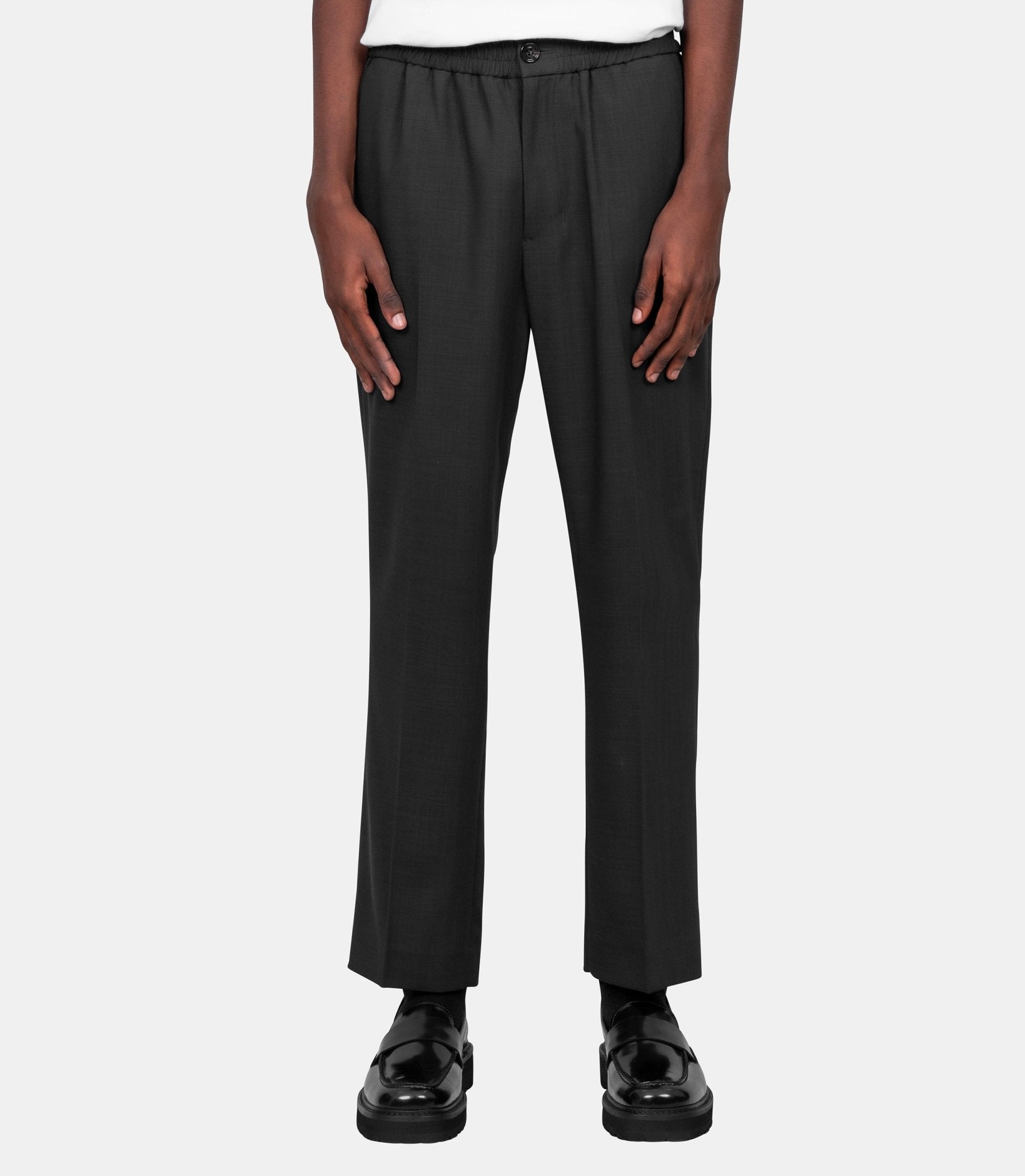 Pantalon taille élastiquée - HTR226.WV0066.020 - S - Ami paris