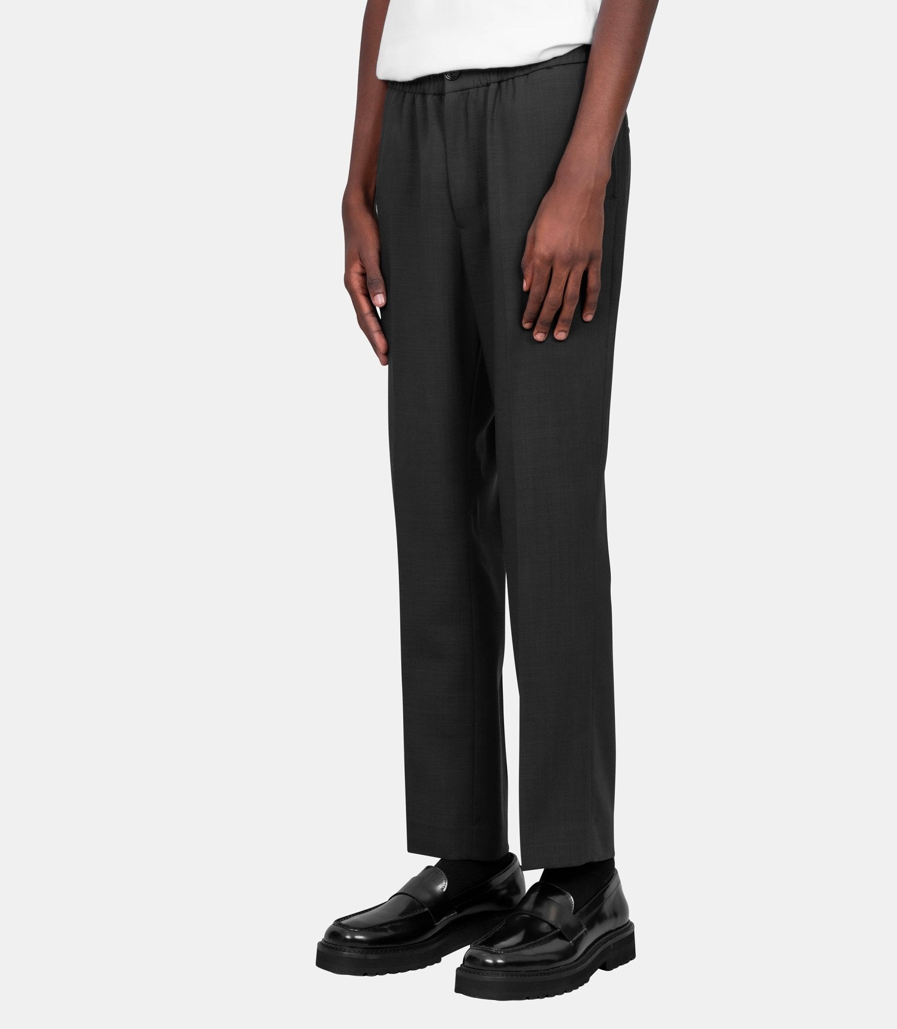 Pantalon taille élastiquée - HTR226.WV0066.020 - S - Ami paris