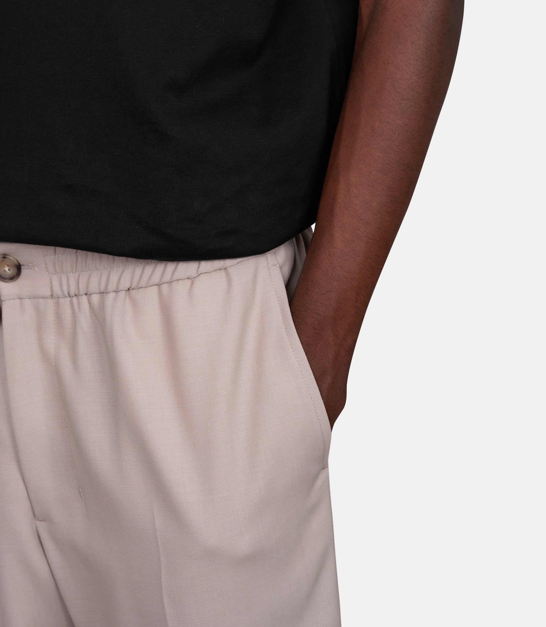 Pantalon taille élastiquée - HTR226.WV0066.229 - S - Ami paris