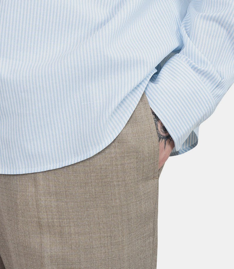 Pantalon taille élastiquée en toile de laineHTR226.WV0043 - 0952 - XSAmi