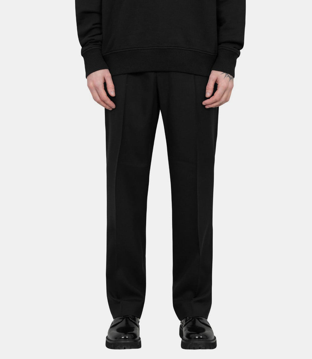 Pantalon taille élastiquée en toile de laineHTR226.WV0044 - 001 - XSAmi