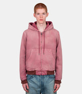 Parka zippée - A25AB02CD-fadedburgundy-4 - Auralee