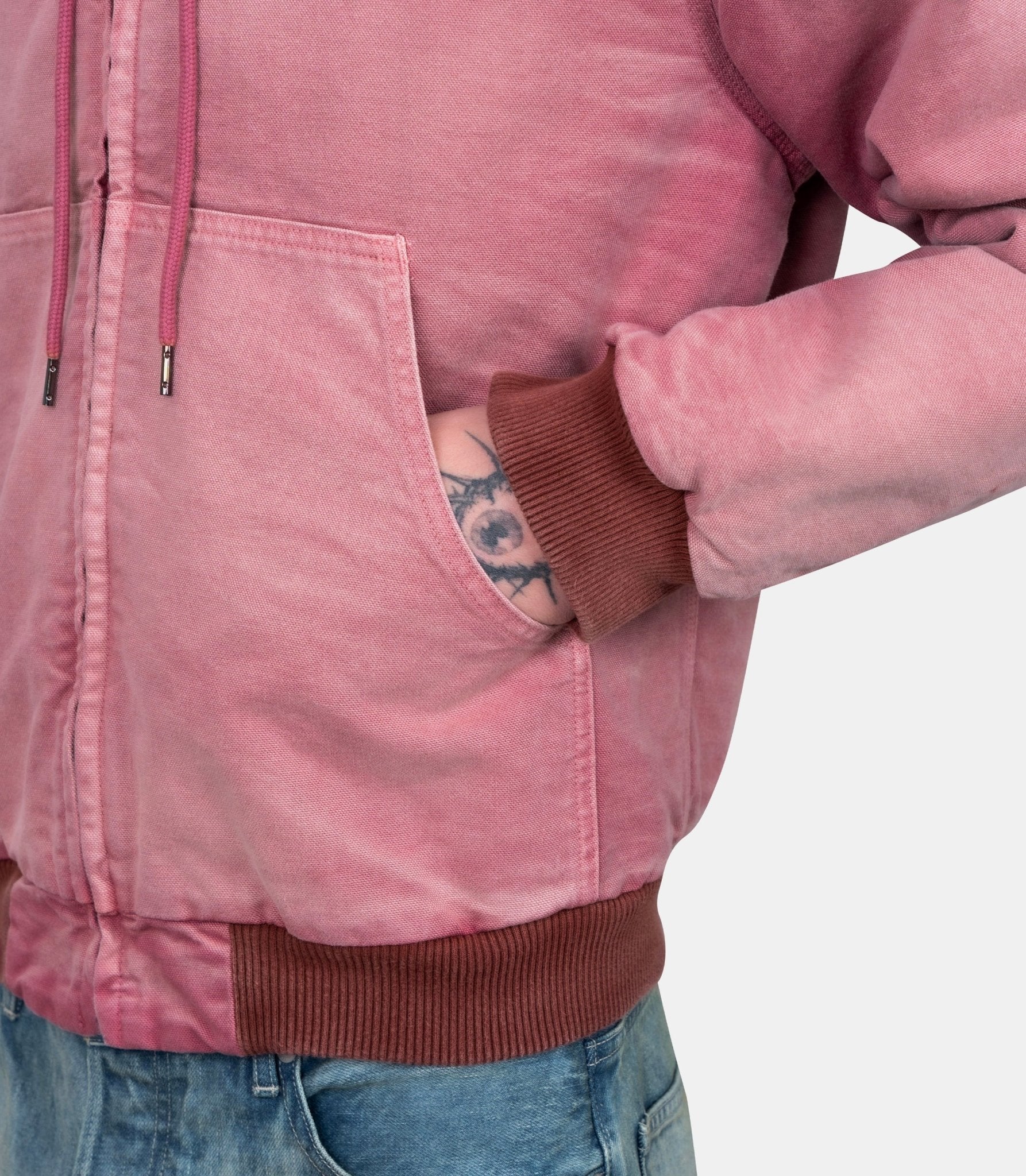 Parka zippée - A25AB02CD-fadedburgundy-4 - Auralee