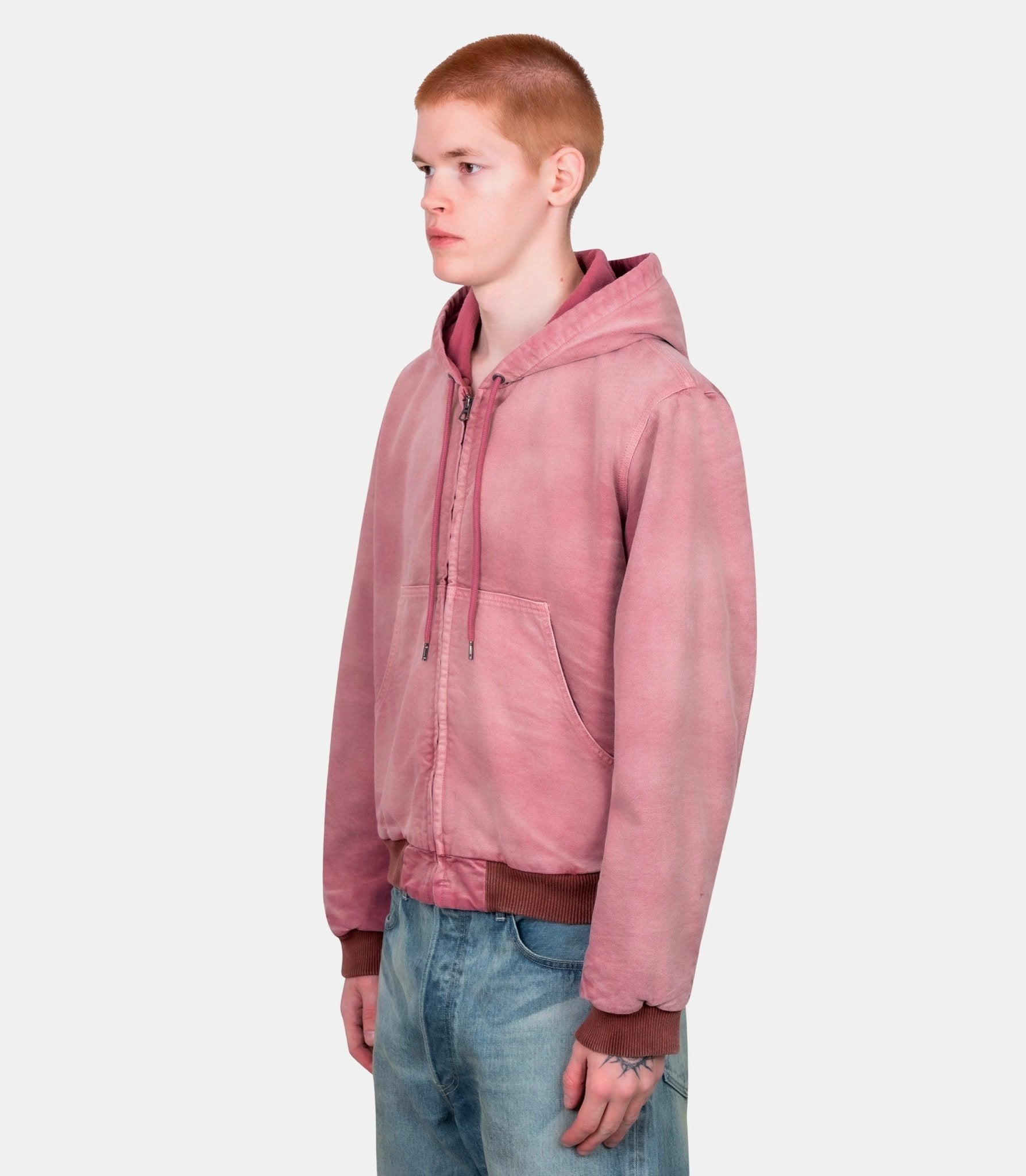 Parka zippée - A25AB02CD-fadedburgundy-4 - Auralee