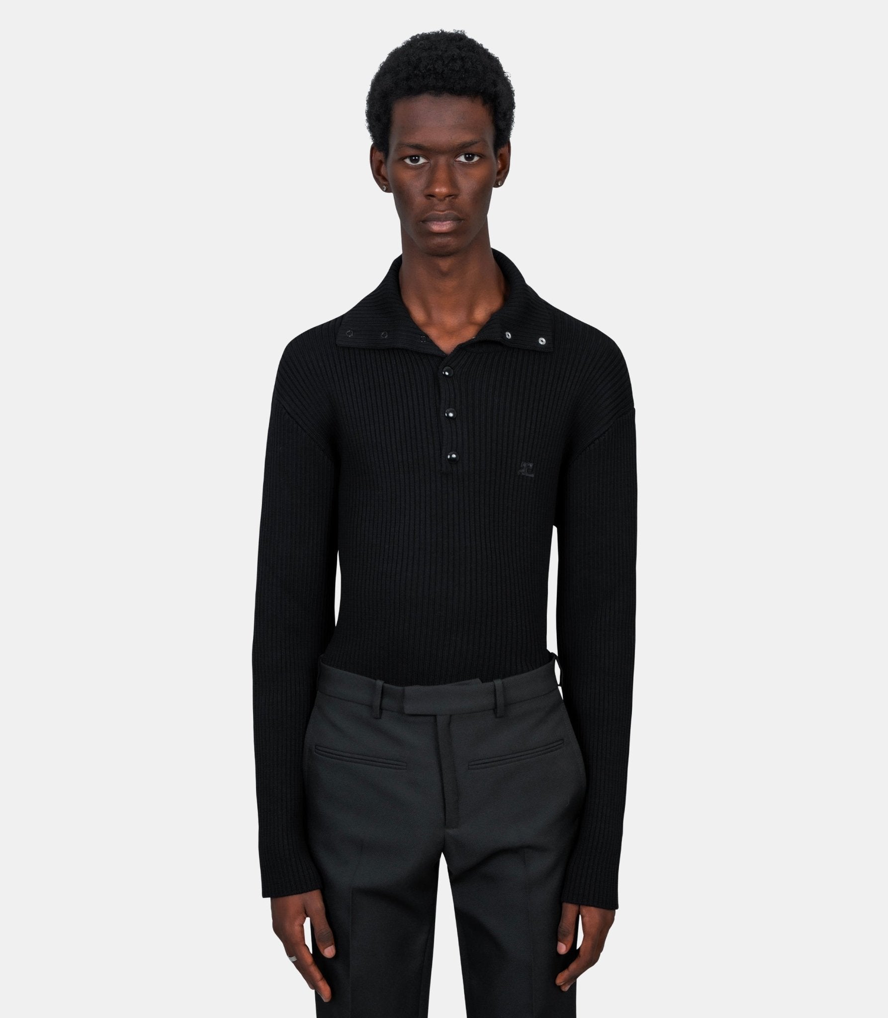 Polo côtelé - 325MPO050FI0036 - 9999 - S - Courrèges