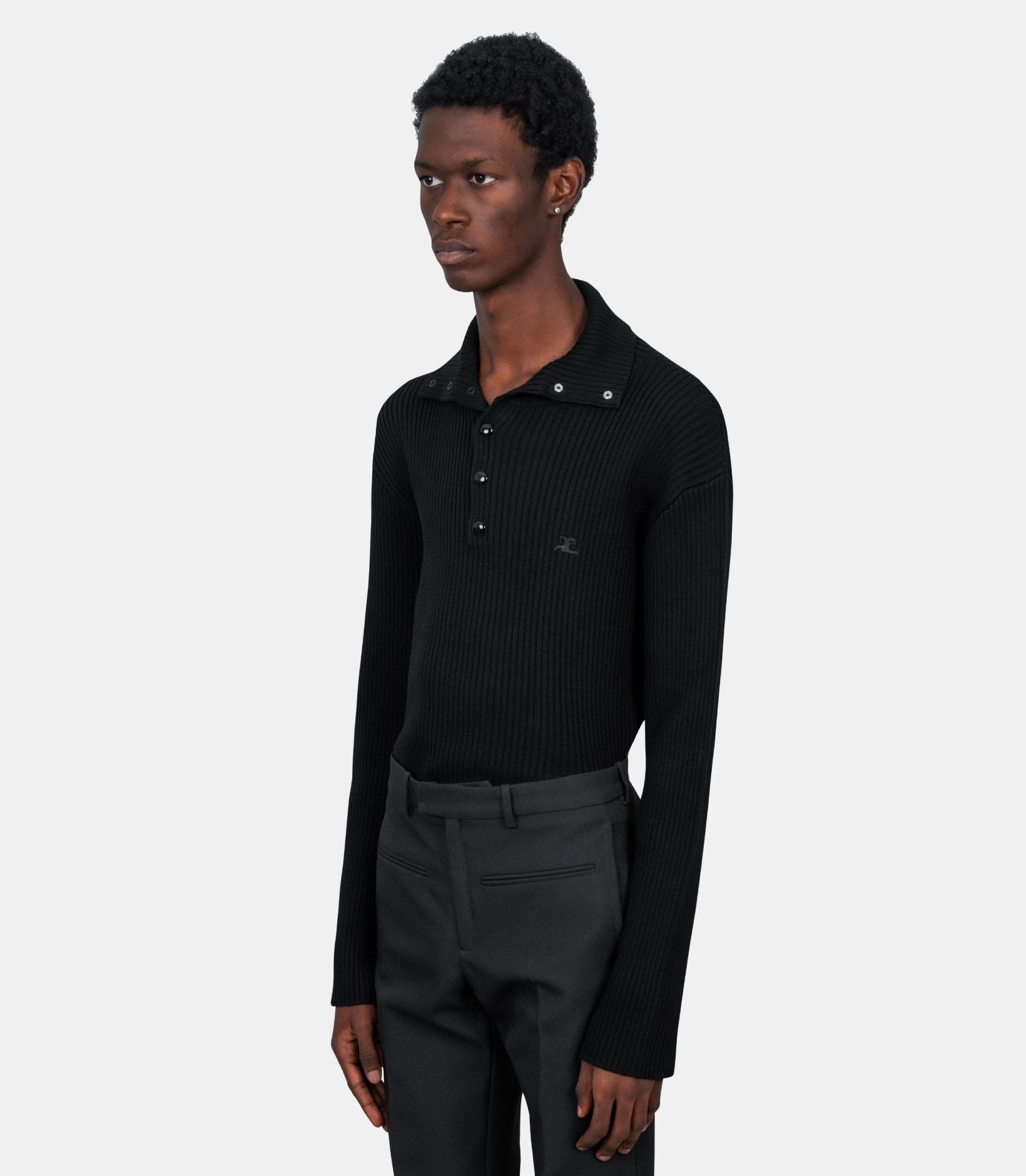 Polo côtelé - 325MPO050FI0036 - 9999 - S - Courrèges