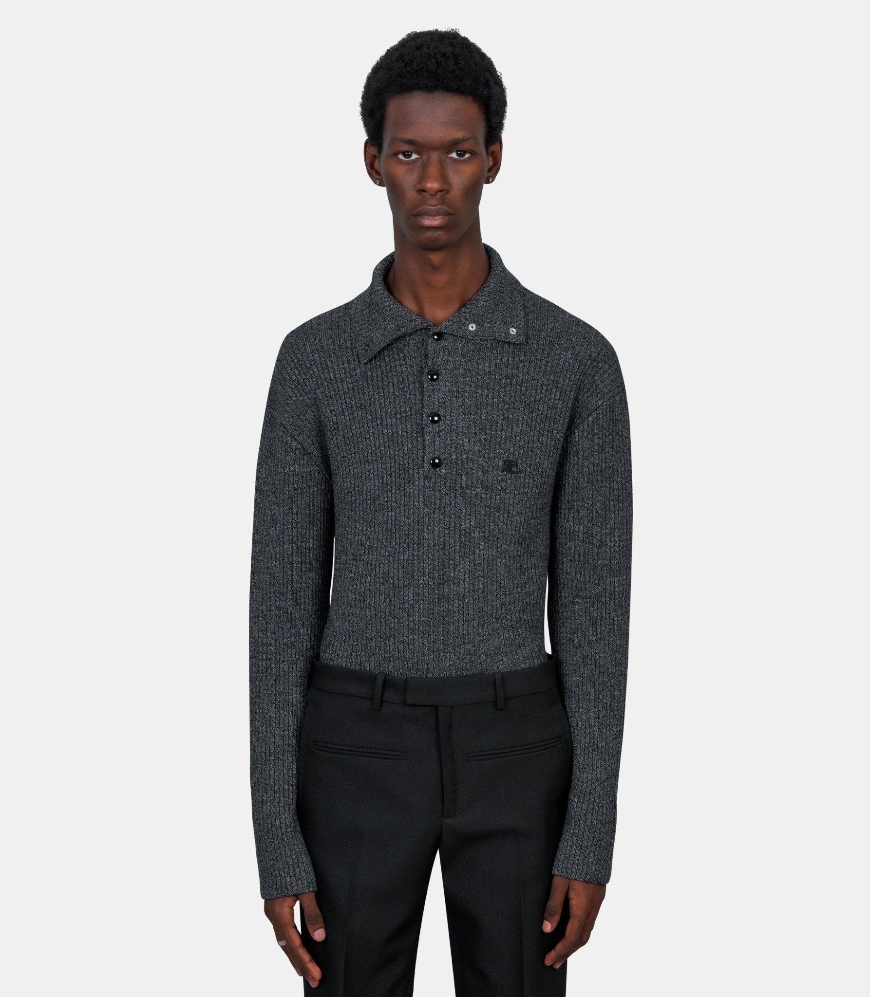 Polo côtelé - 325MPO050FI0036 - B073 - S - Courrèges