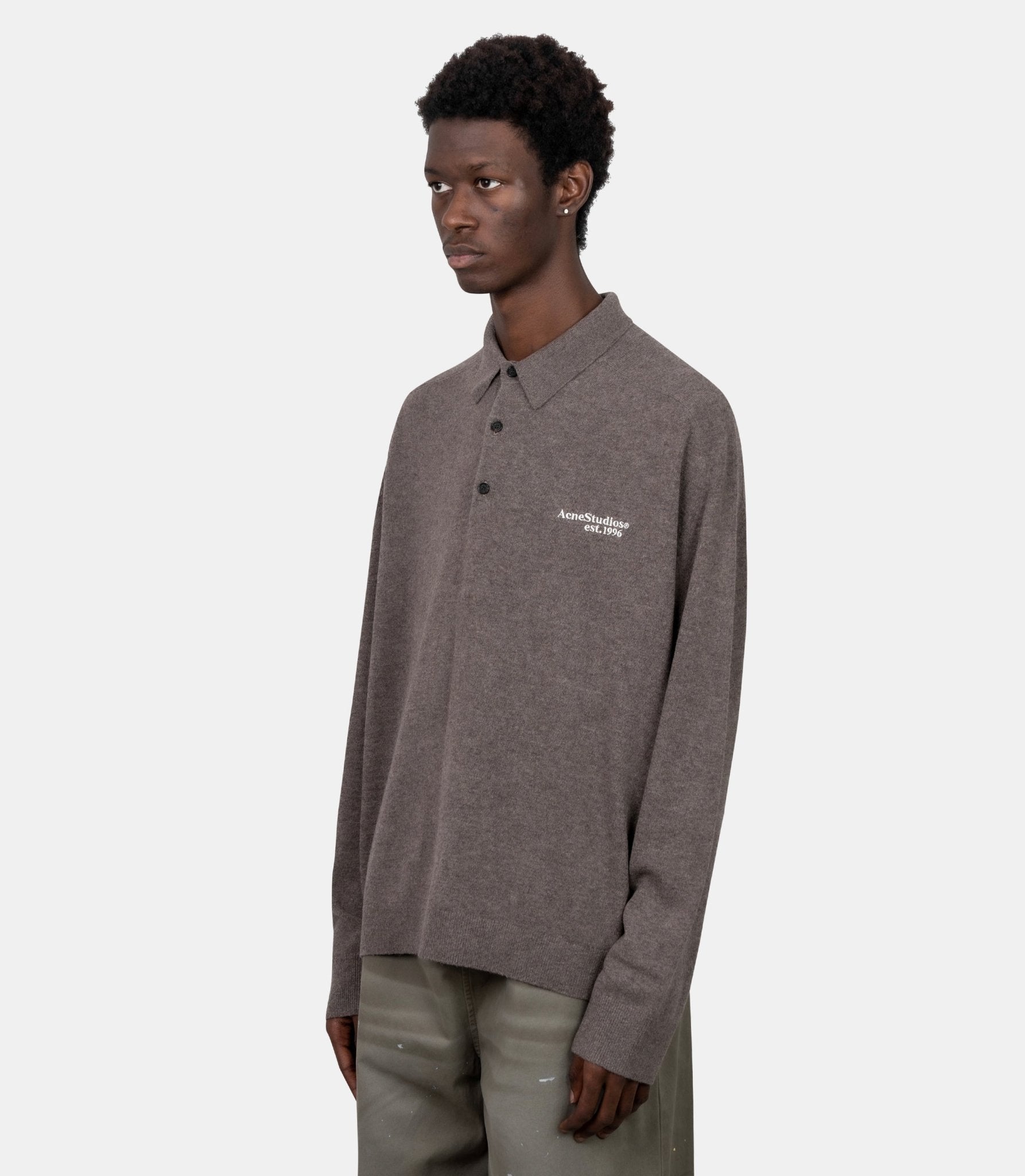 Polo en laine tricotée-B60388-AHS-S-Acne studios