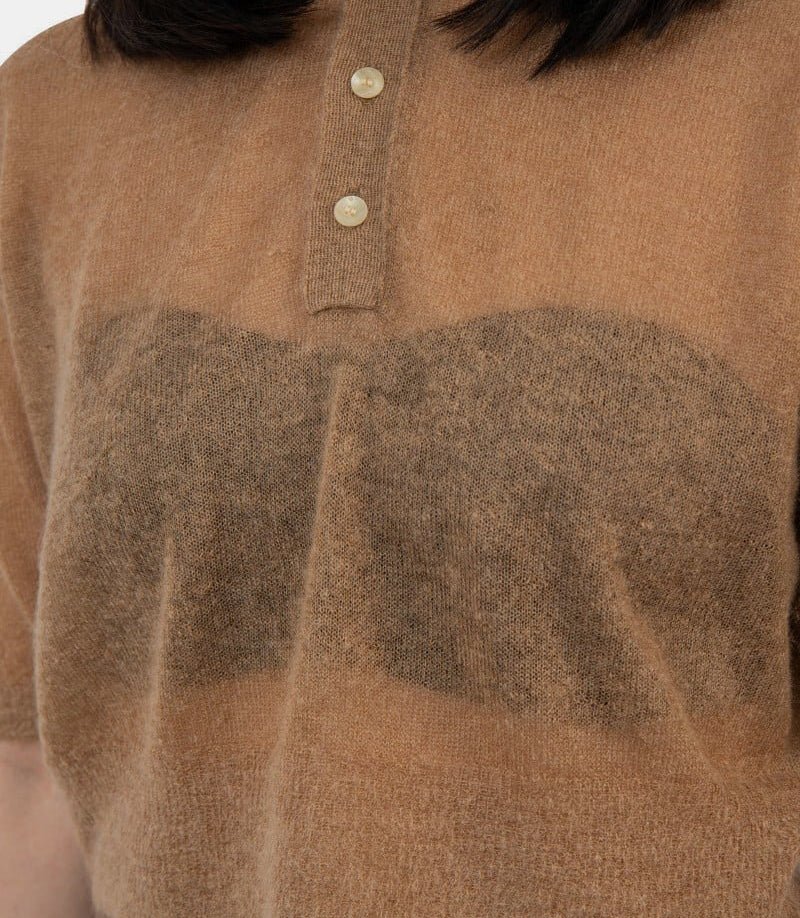 Polo en laineA23SP04FG - CAMEL - SS23 - 0Auralee