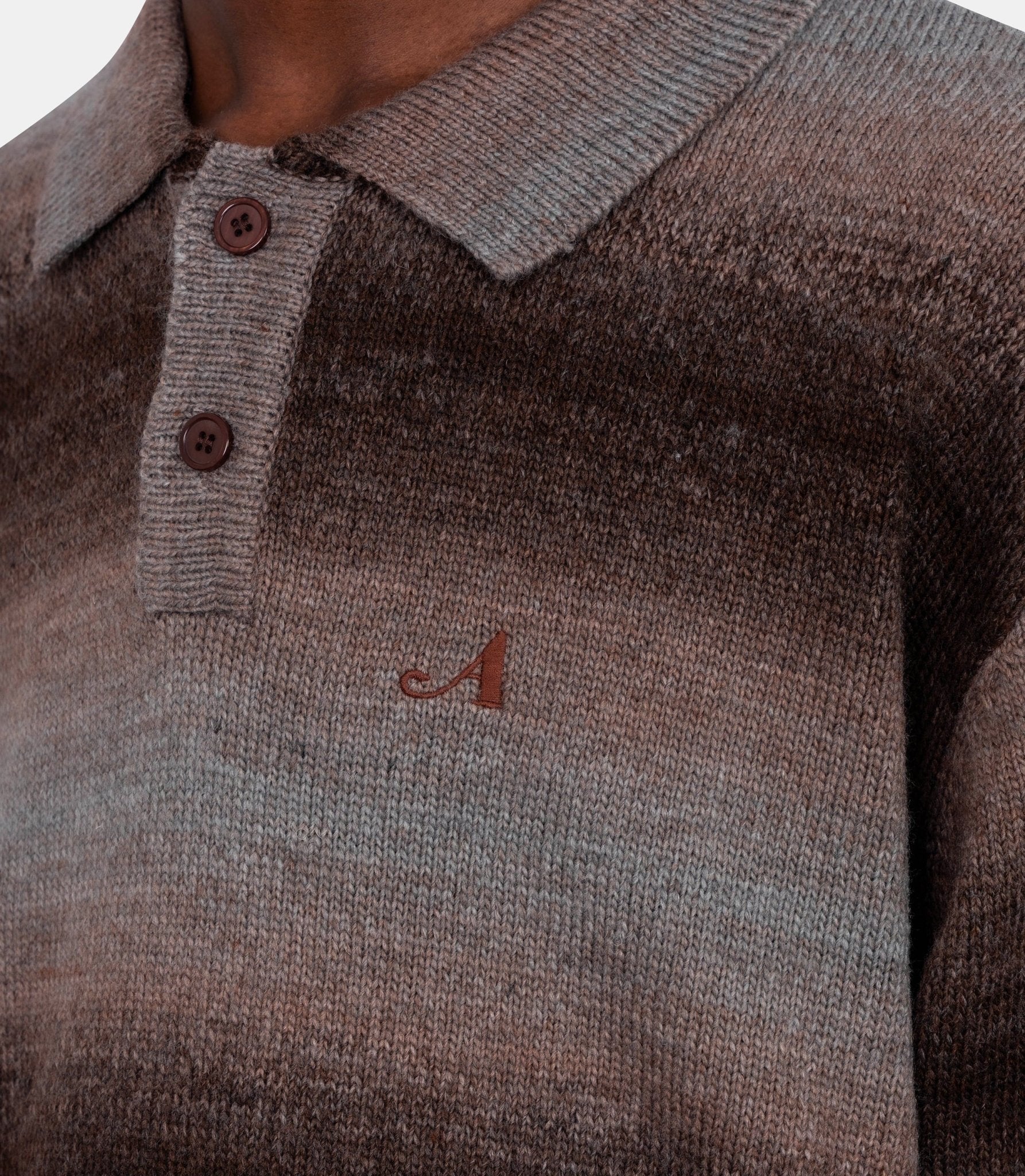 Polo en maille dégradé - AWK - FW25 - KN001 - S - Awake ny