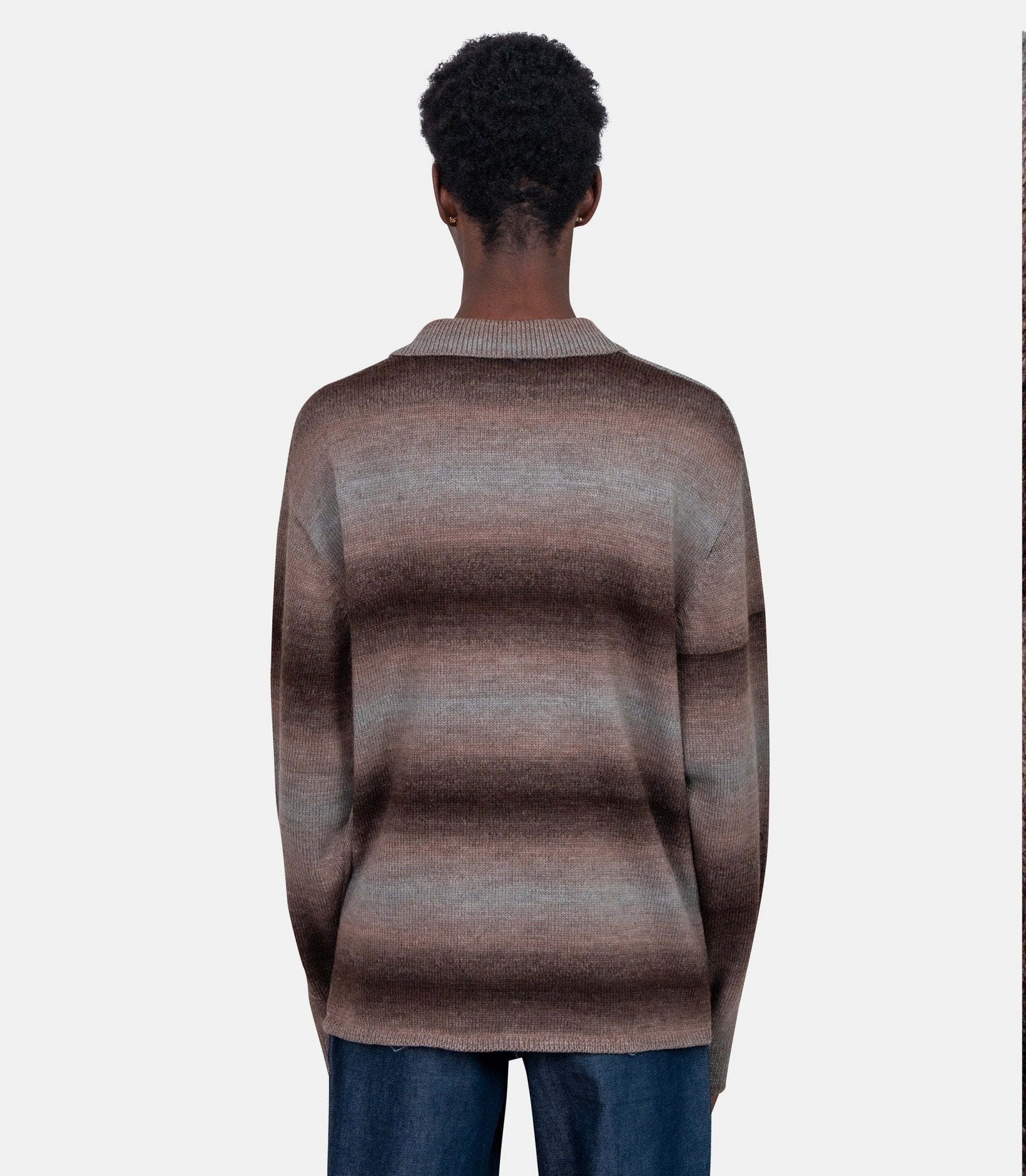 Polo en maille dégradé - AWK - FW25 - KN001 - S - Awake ny