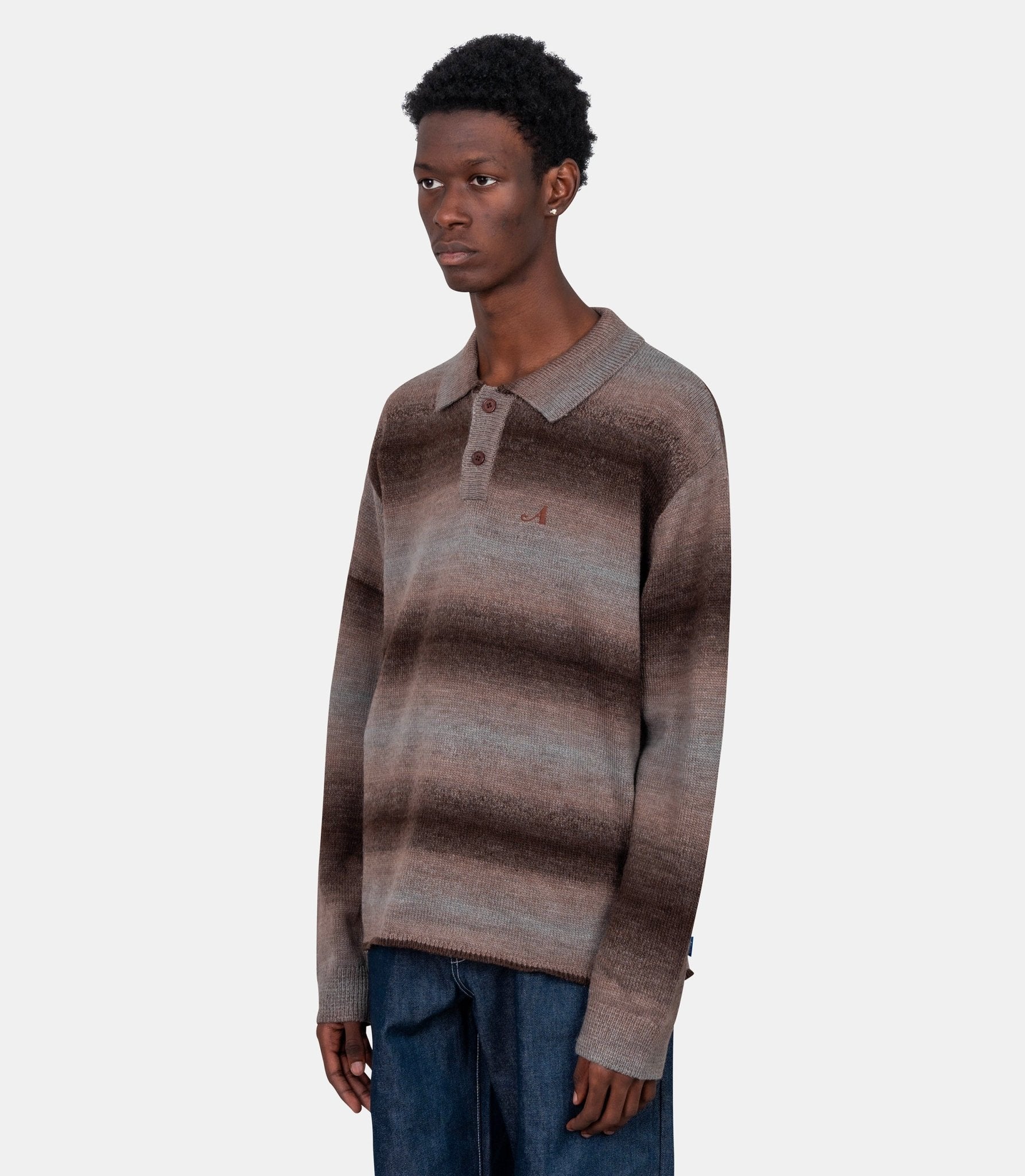 Polo en maille dégradé - AWK - FW25 - KN001 - S - Awake ny