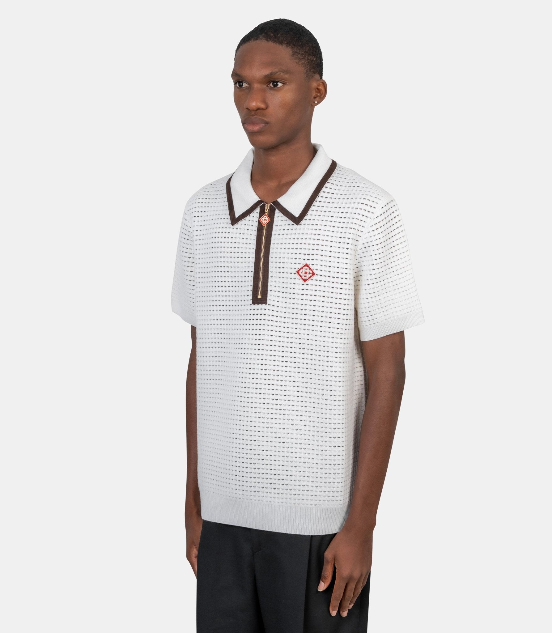 Polo gaufré-M-AW26-KW-1480-01-S-Casablanca