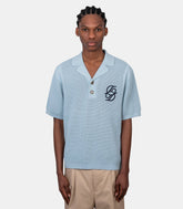 Polo maille monogramme - J-PO171-CO207-LBE-S - Drôle de monsieur