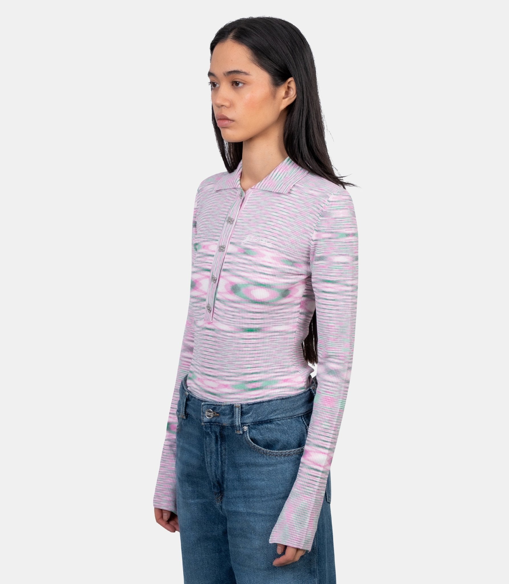 Polo maille teintée - A1070072-868-XS - Ganni
