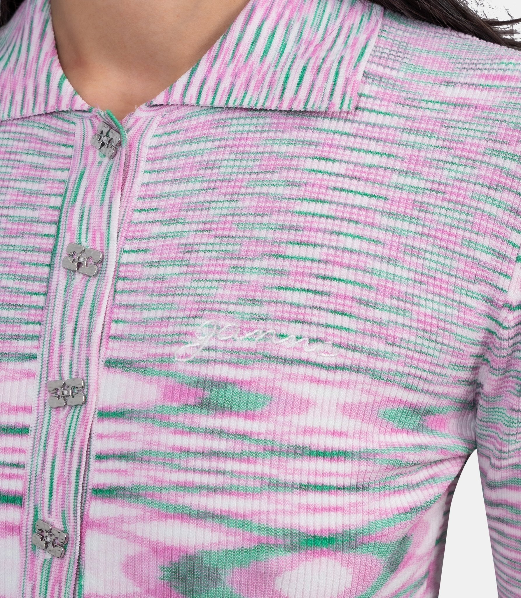 Polo maille teintée - A1070072-868-XS - Ganni