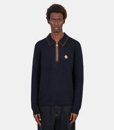 Polo manches longues gaufré-M-AW26-KW-1479-01-S-Casablanca