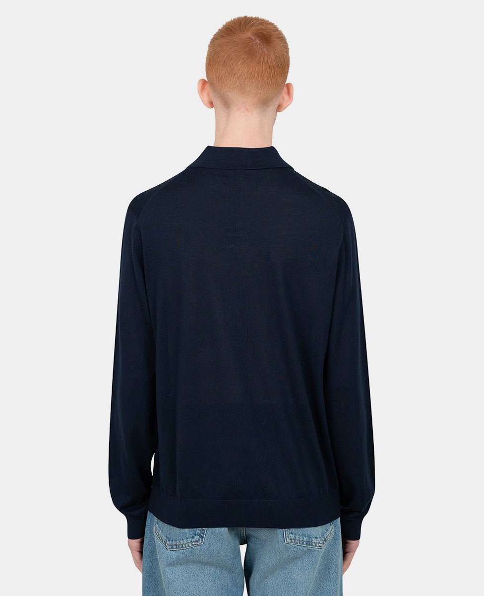 Polo merino3062 - NAVY - LSunflower