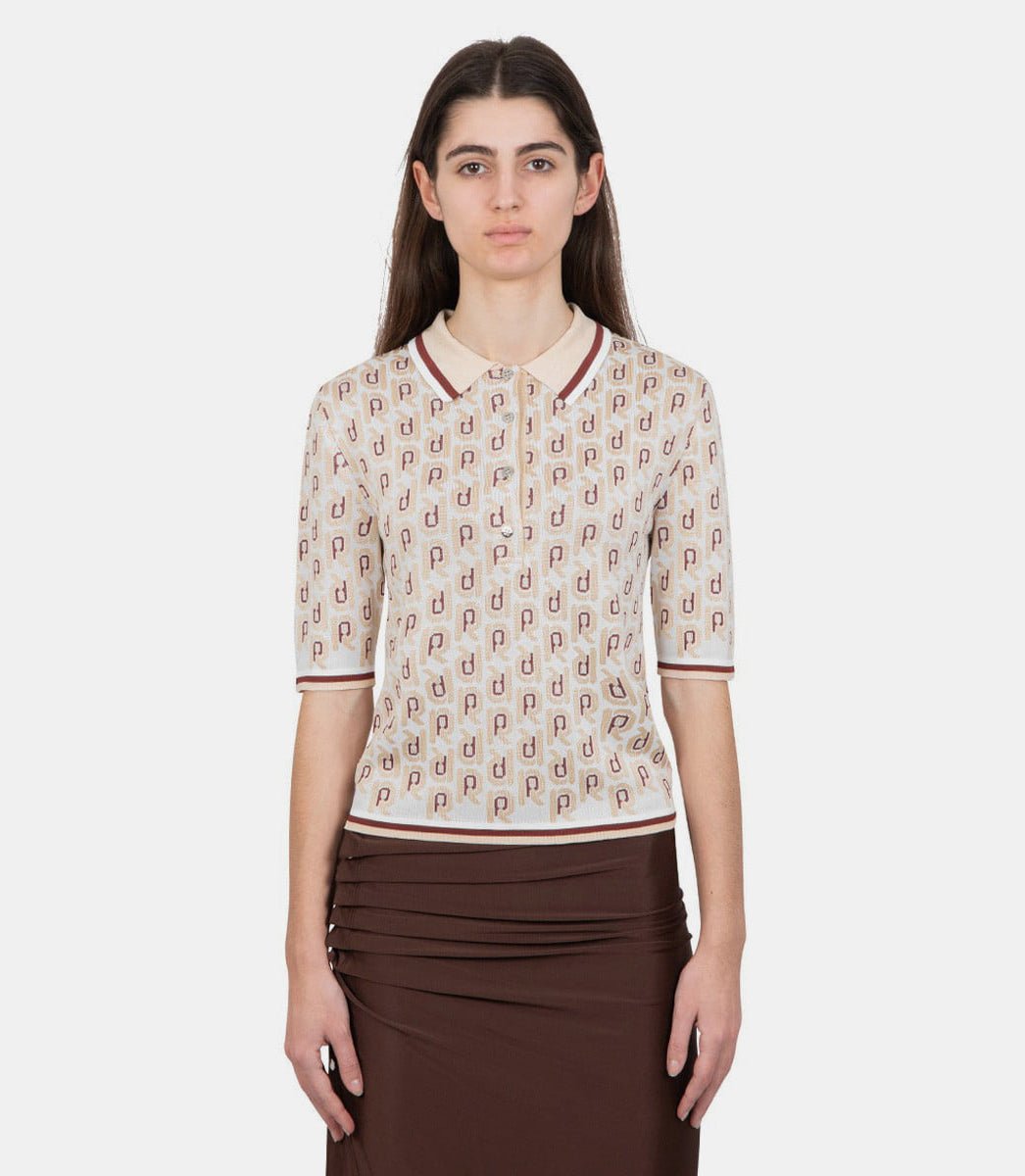 Polo old - school monogramme24PMPU255ML0266 - V189 - SS24 - SRabanne