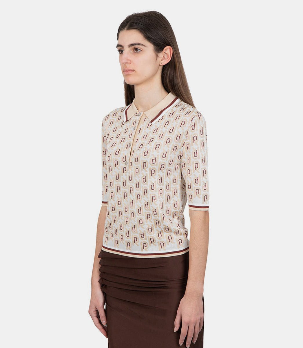 Polo old - school monogramme24PMPU255ML0266 - V189 - SS24 - SRabanne
