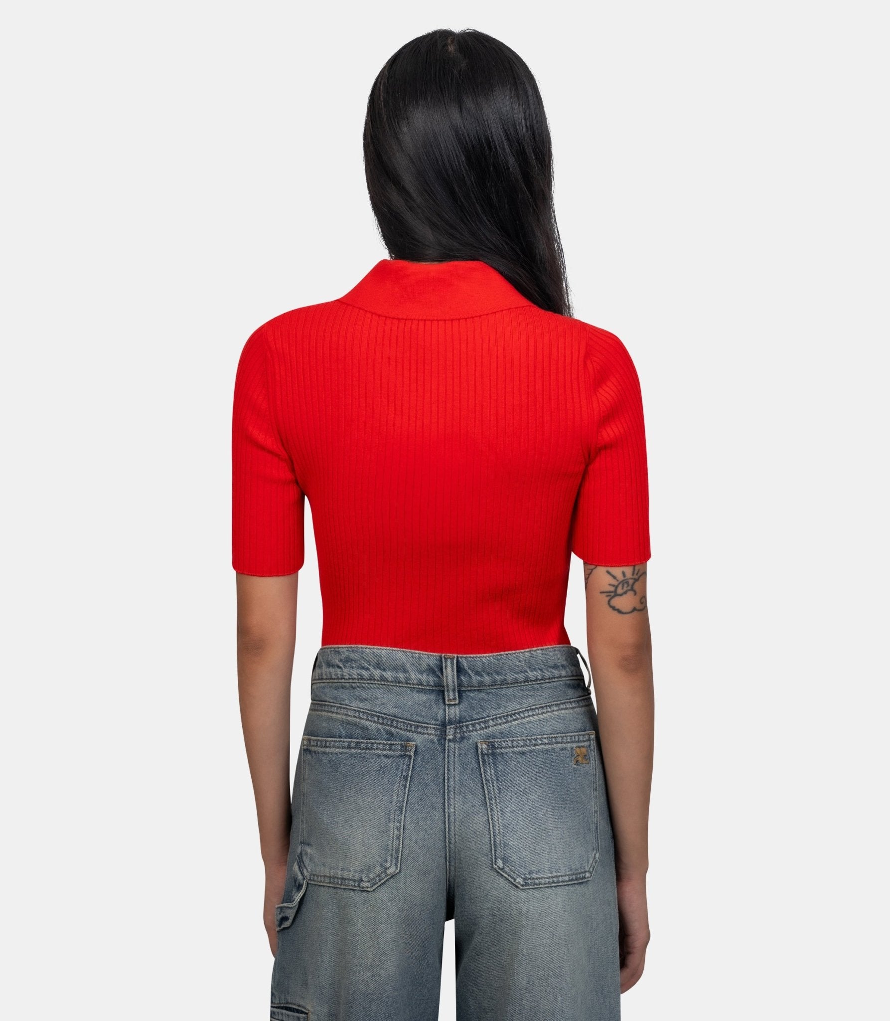 Polo signature - 125MP0029FI0001 - 4040 - XS - Courrèges