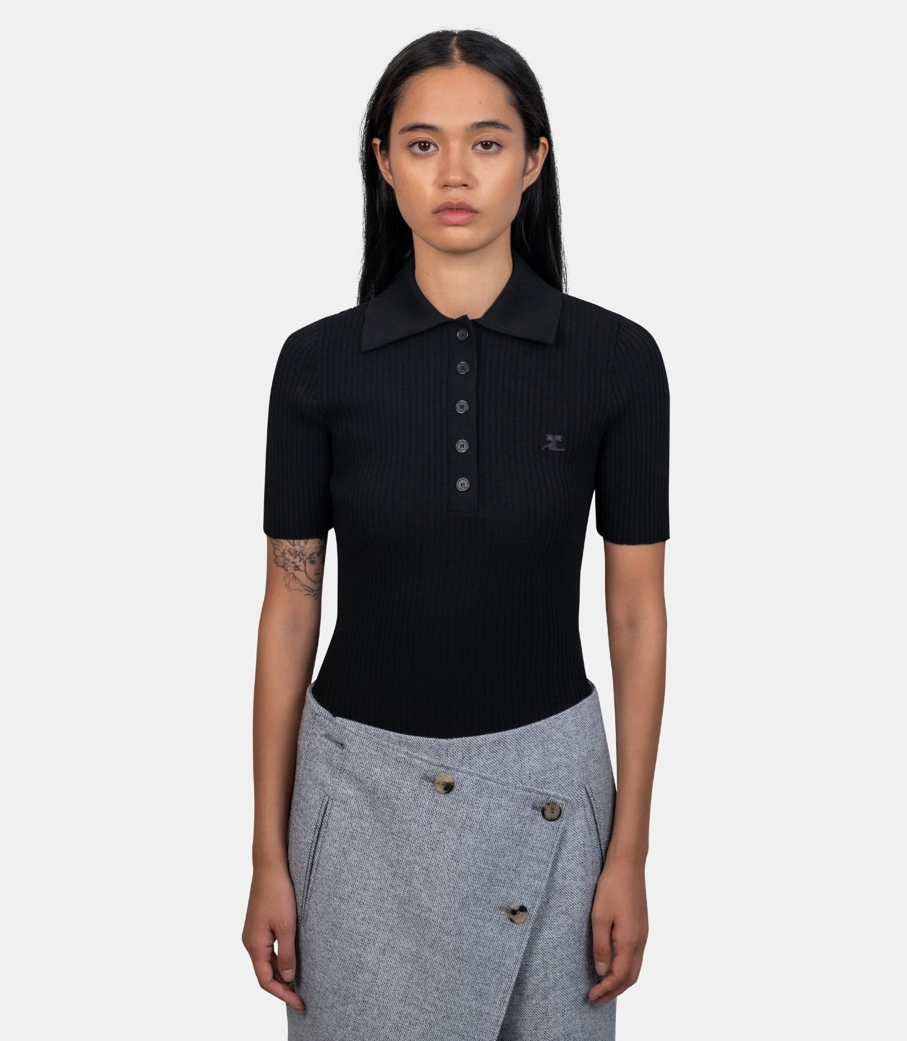 Polo signature - VESMP0029FI0001 - 9999 - XS - Courrèges