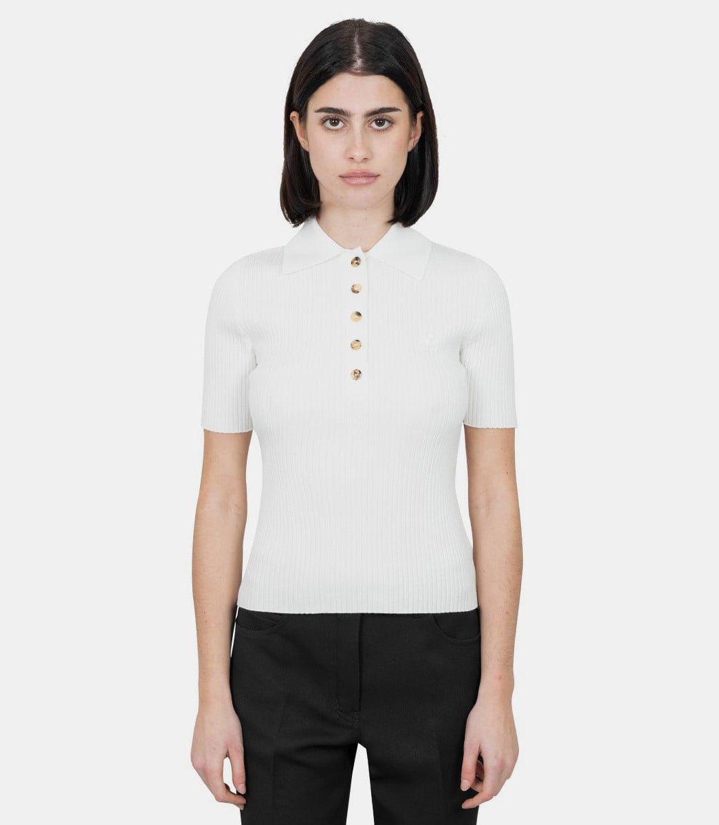 Polo signature maille côteléeVESMPO029FI0001 - 0001 - XSCourrèges