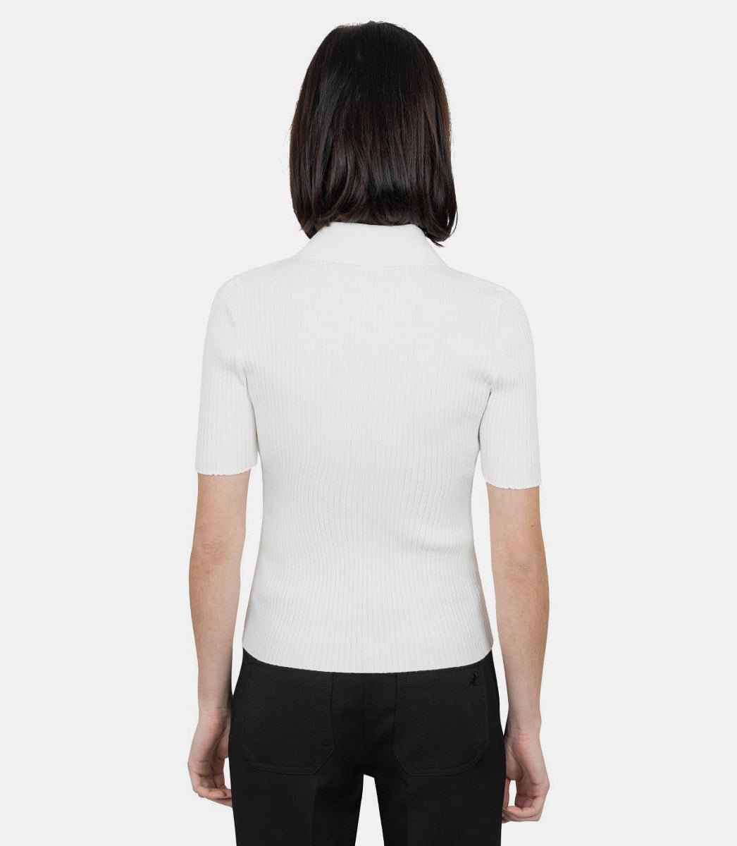 Polo signature maille côteléeVESMPO029FI0001 - 0001 - XSCourrèges