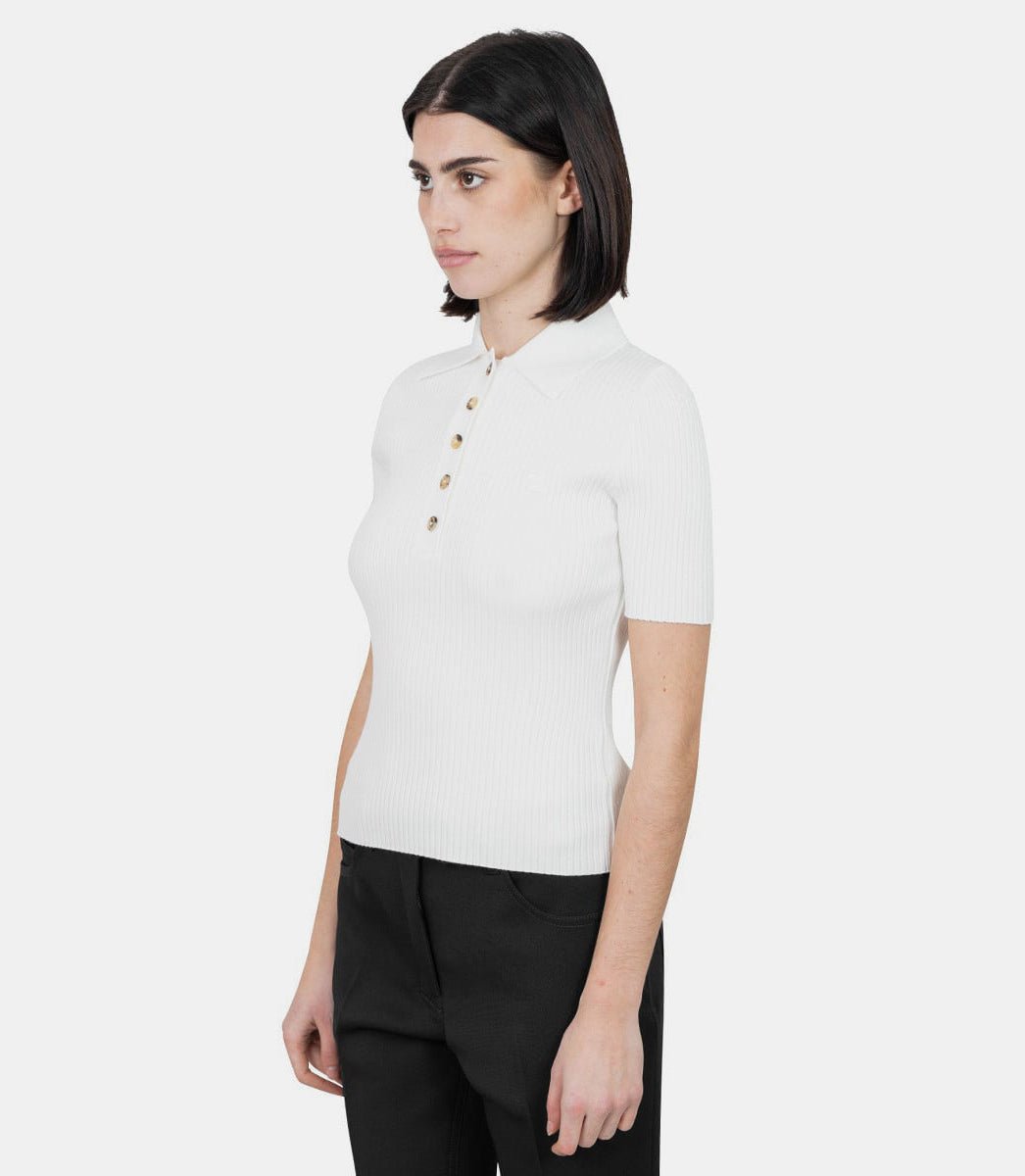Polo signature maille côteléeVESMPO029FI0001 - 0001 - XSCourrèges