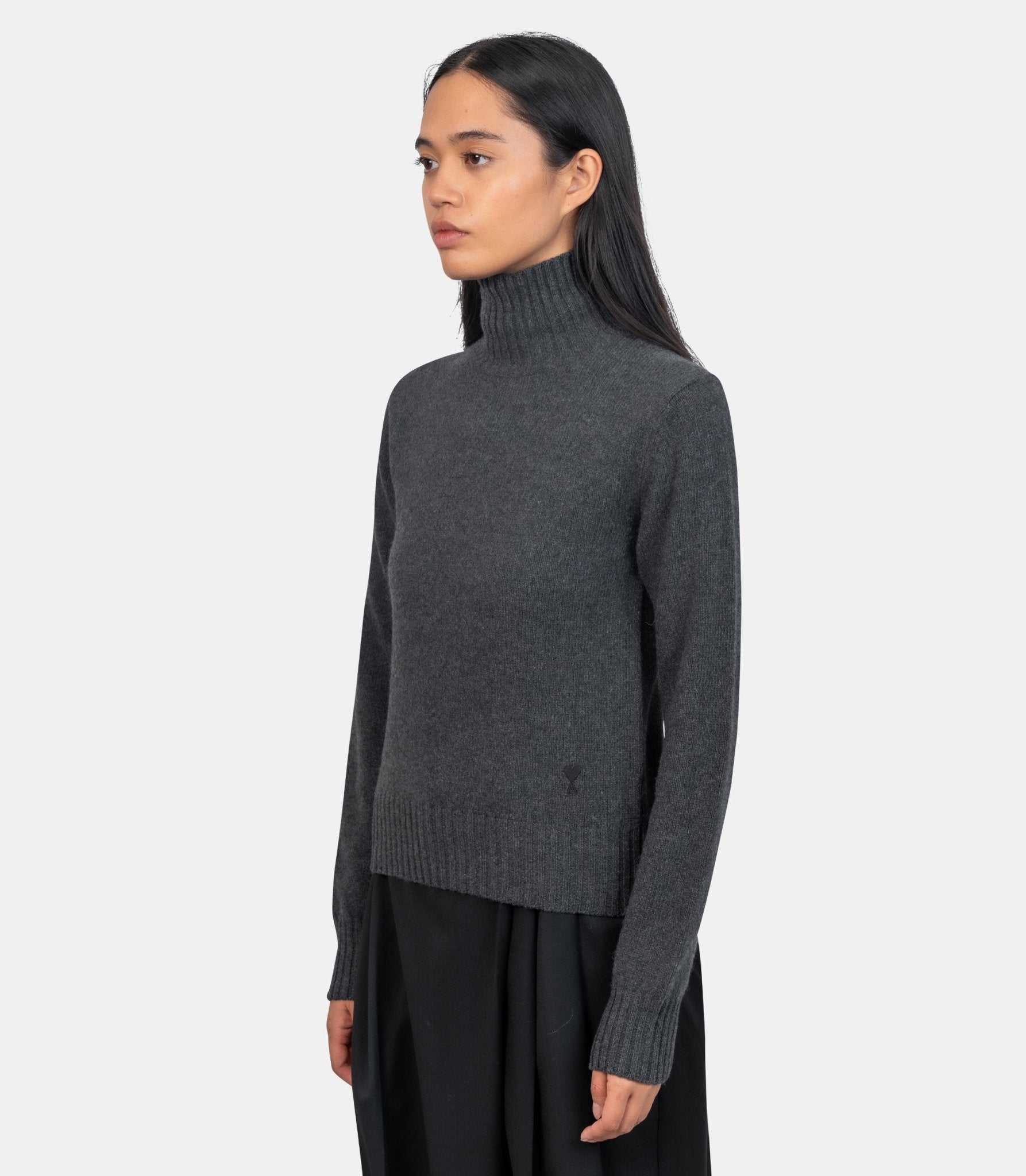Pull col cheminée en cachemire - FKS833.005.020 - XS - Ami paris