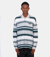Pull col polo texturé rayé-AG856-OP-DD9F-M-Lacoste runway collection