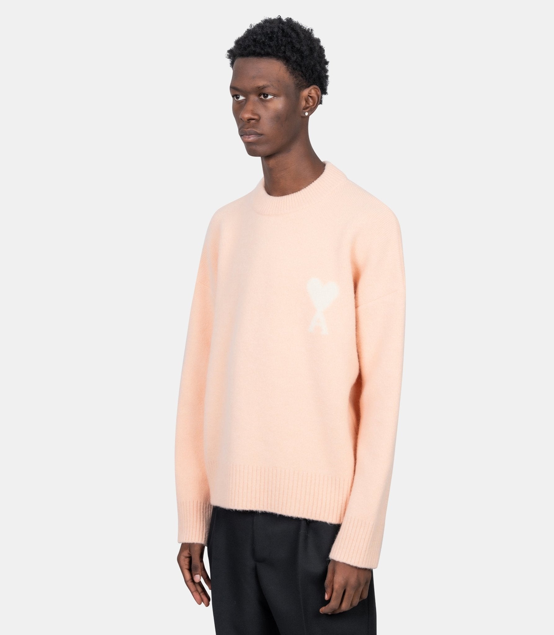 Pull col rond ami de coeur - UKS836.KN0135.6807 - XS - Ami paris
