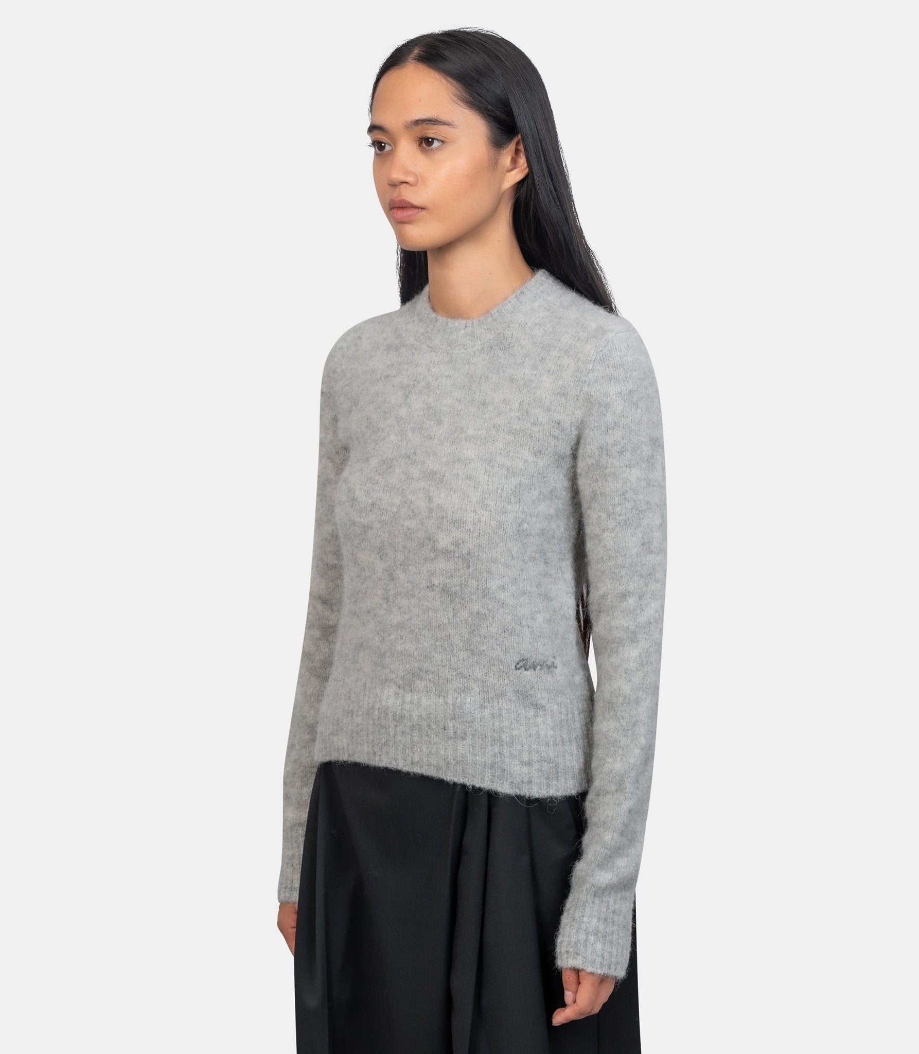 Pull col rond en alpaga - FKS824.KN0021.050 - XS - Ami paris