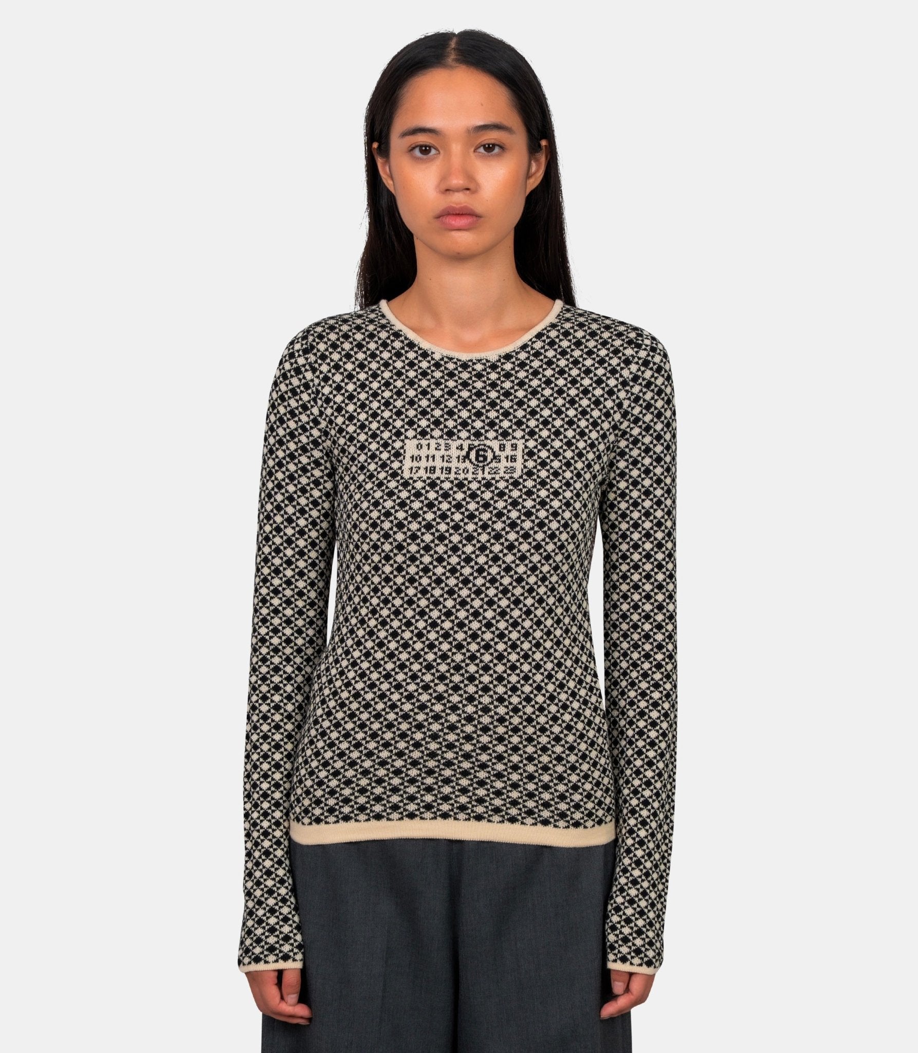 Pull col rond - S52HL0050 - M13137 - 001J - XS - Mm6 maison margiela