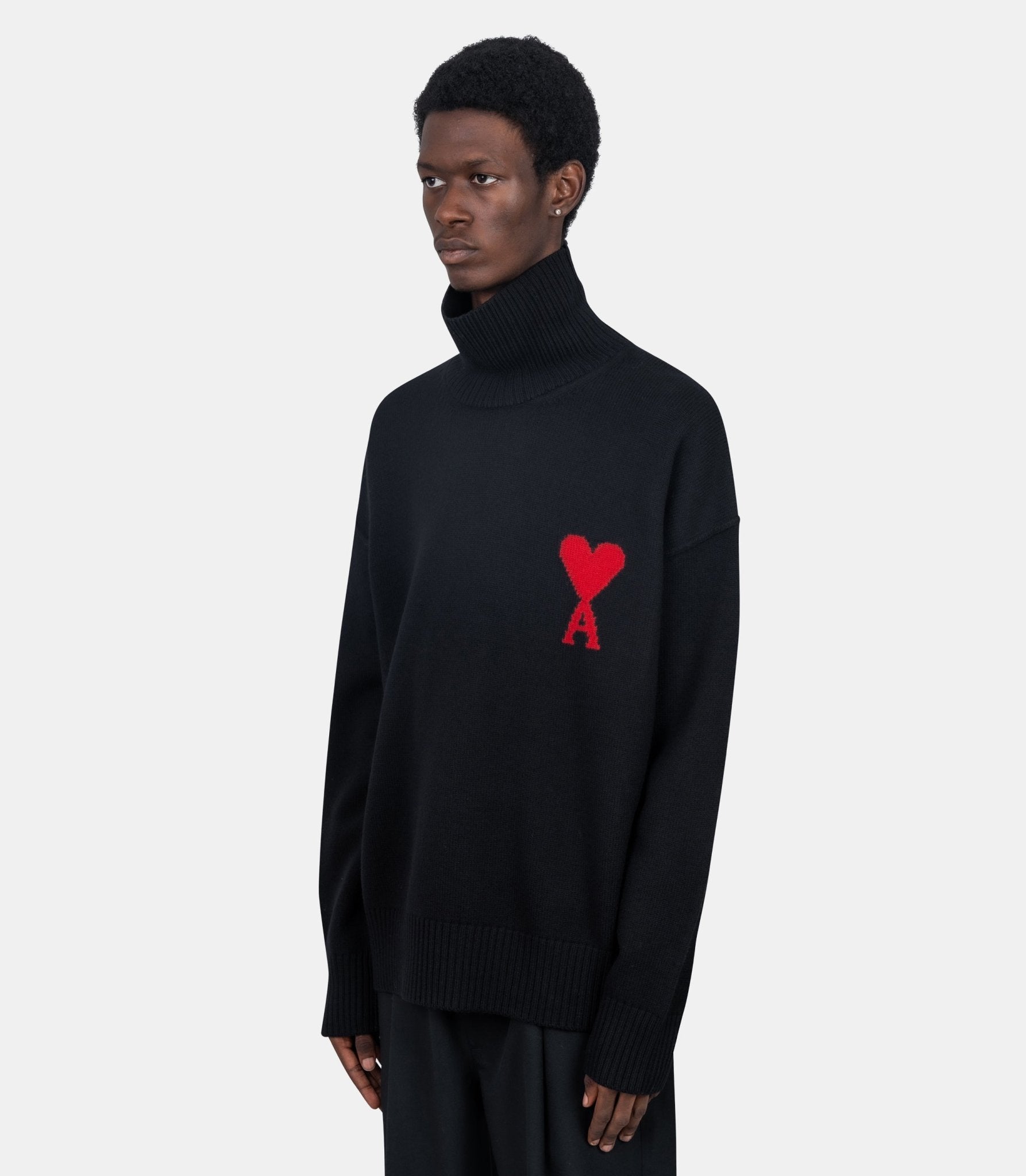 Pull col roulé ami de coeur - UKS839.018.009 - XXS - Ami paris