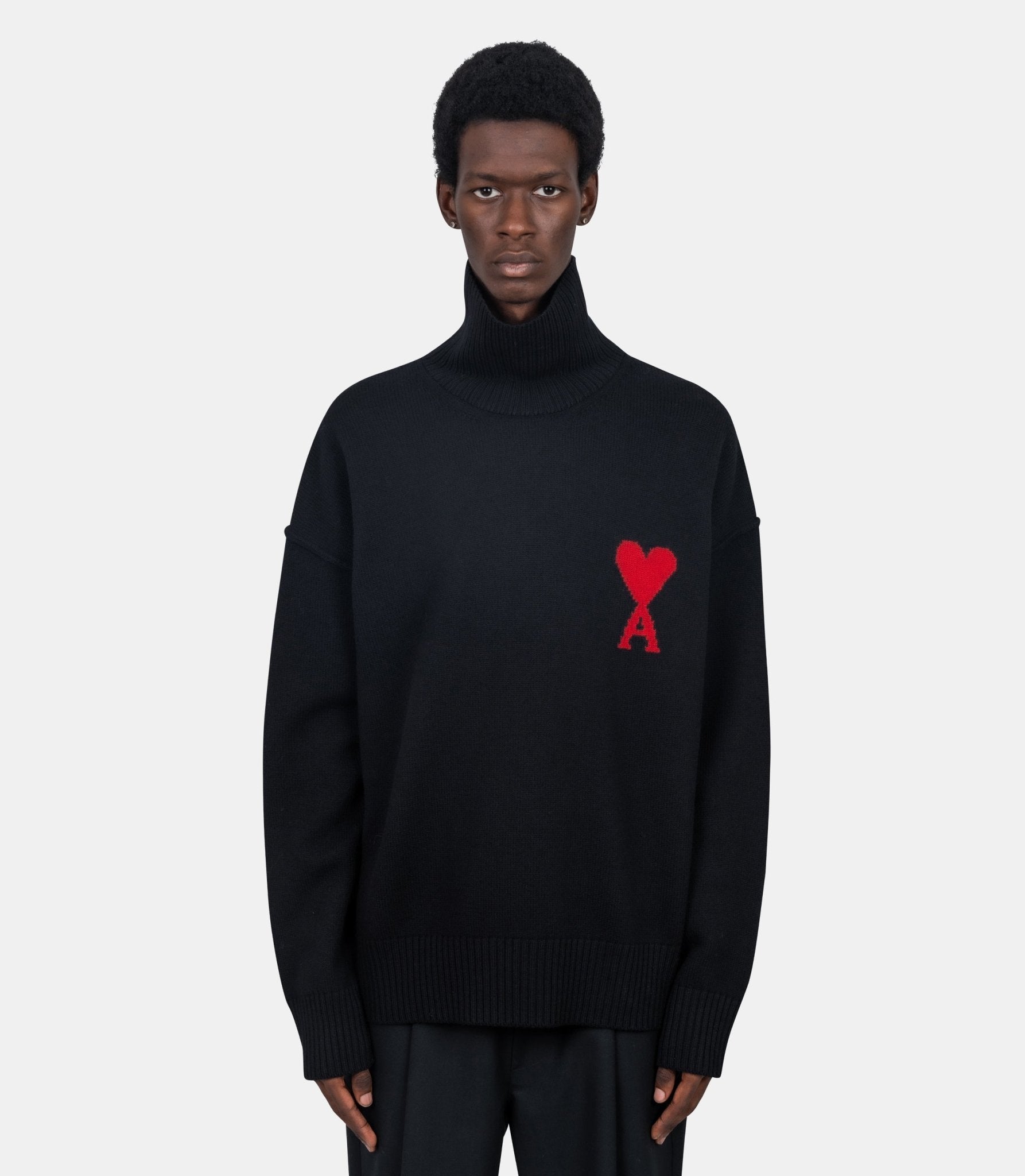 Pull col roulé ami de coeur - UKS839.018.009 - XXS - Ami paris