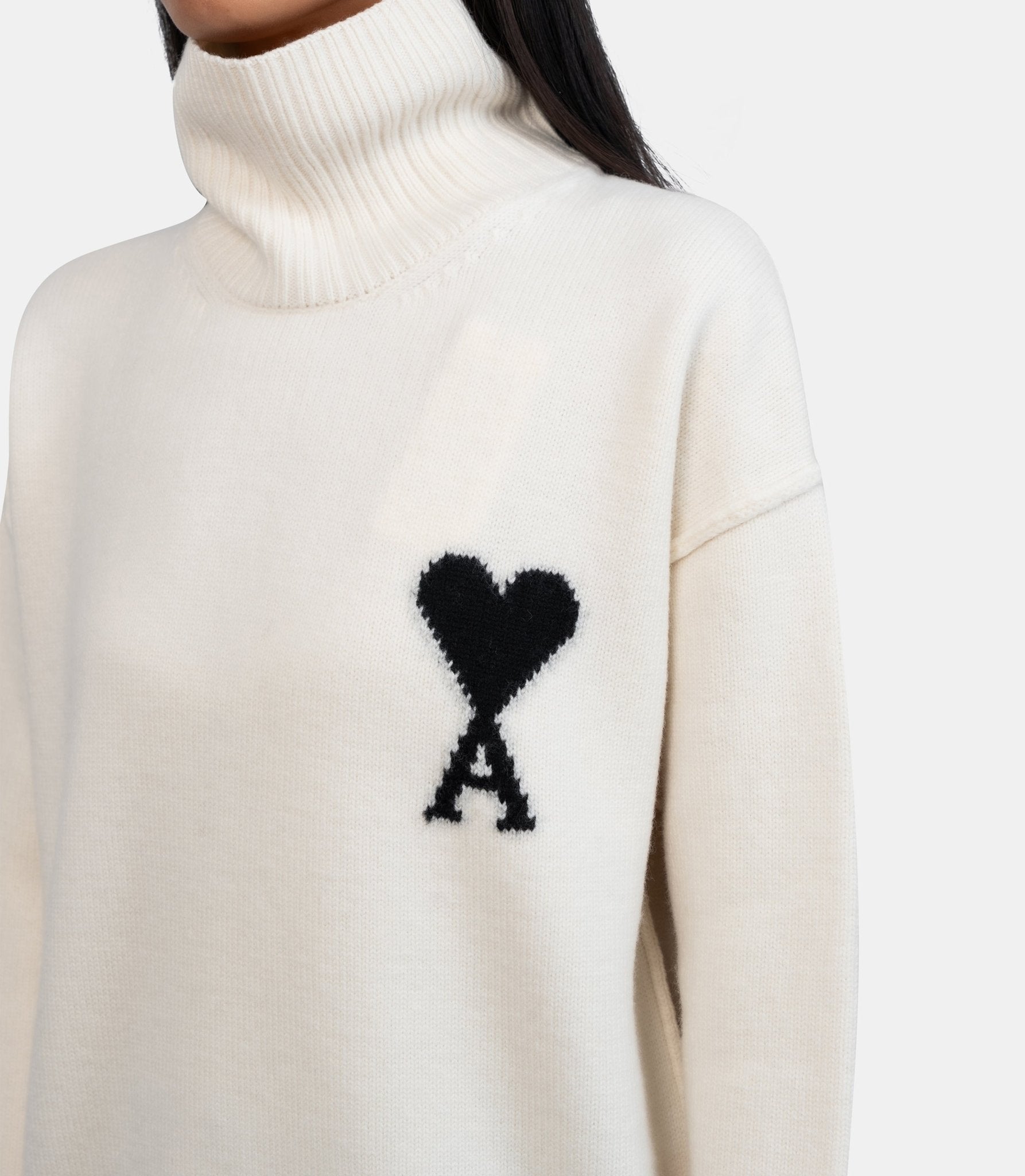Pull col roulé ami de coeur - UKS839.018.151 - XXS - Ami paris