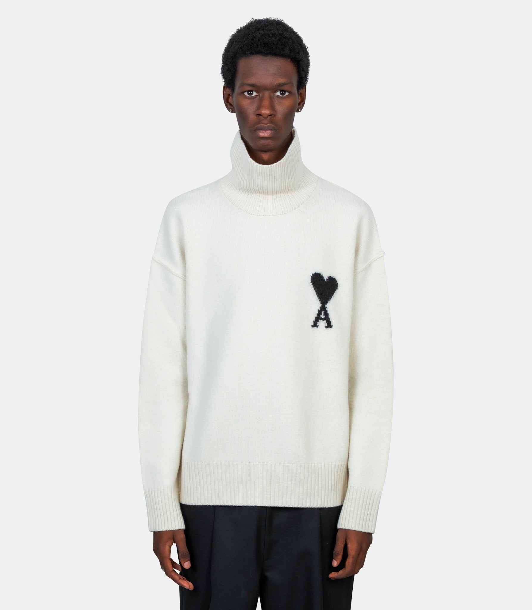 Pull col roulé ami de coeur - UKS839.018.151 - XXS - Ami paris