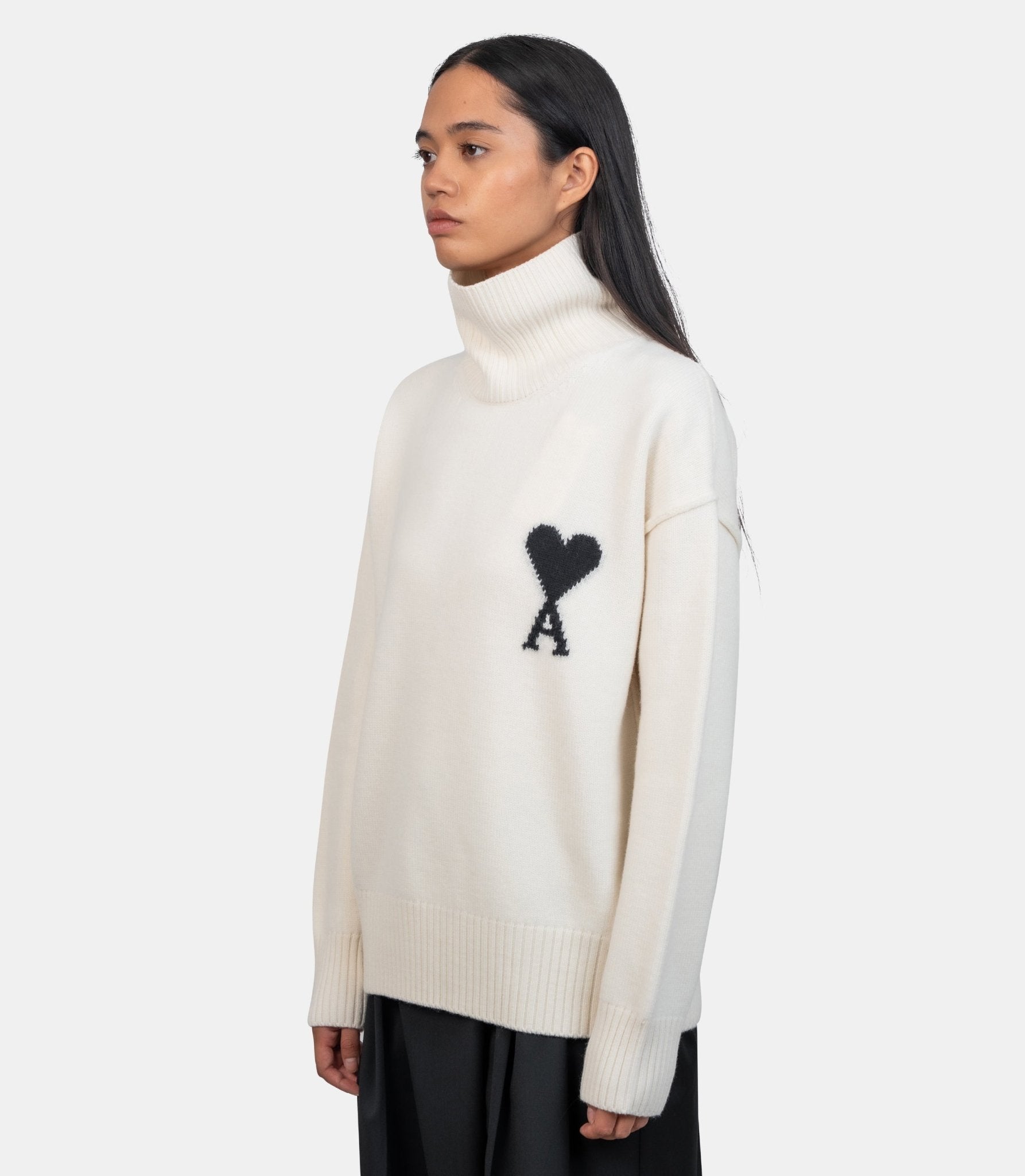 Pull col roulé ami de coeur - UKS839.018.151 - XXS - Ami paris