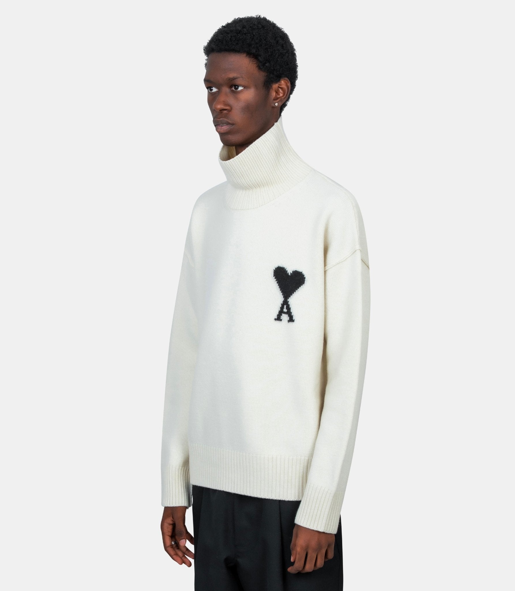 Pull col roulé ami de coeur - UKS839.018.151 - XXS - Ami paris