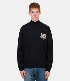 Pull col roulé fox head-NM00807KM0329-0630-S-Maison kitsuné
