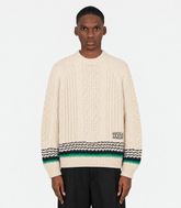 Pull laine texturée broderie-AG852-OP-2CQ-S-Lacoste runway collection