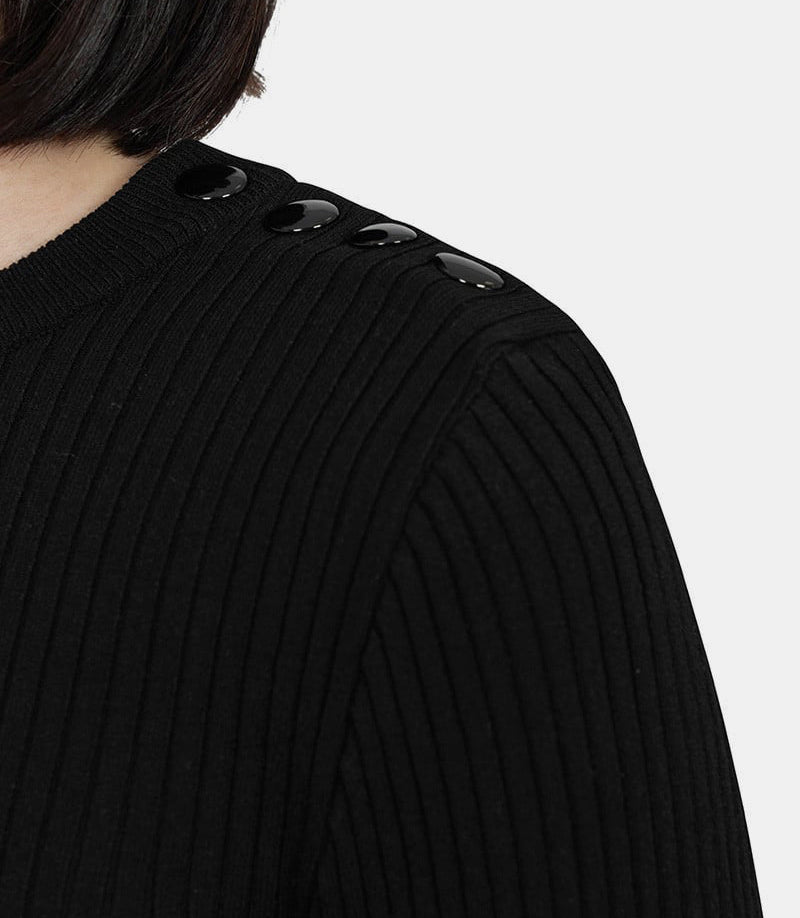 Pull pression aux épaules maille côteléeVESMPU187FI0001 - 9999 - XSCourrèges