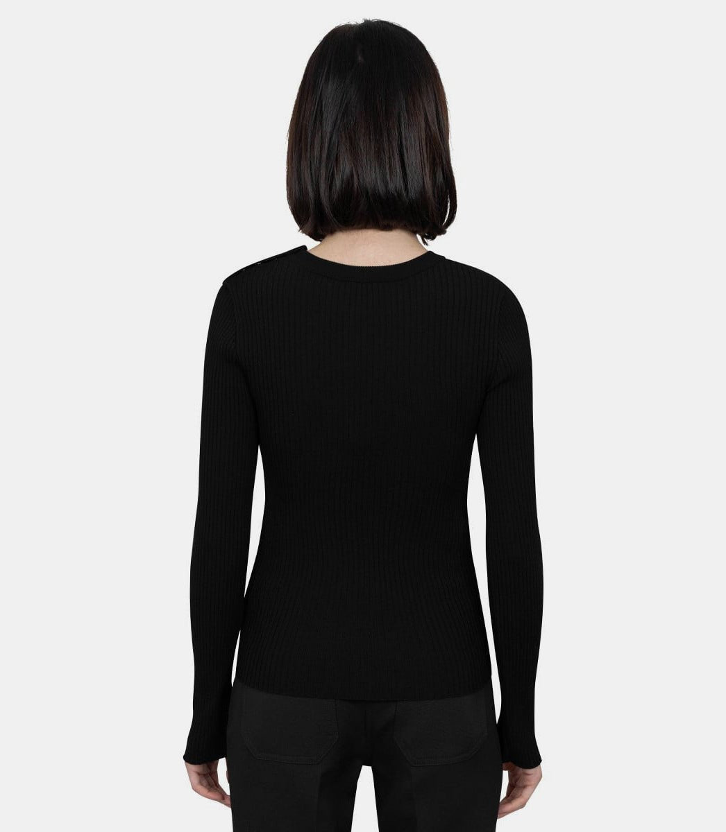 Pull pression aux épaules maille côteléeVESMPU187FI0001 - 9999 - XSCourrèges