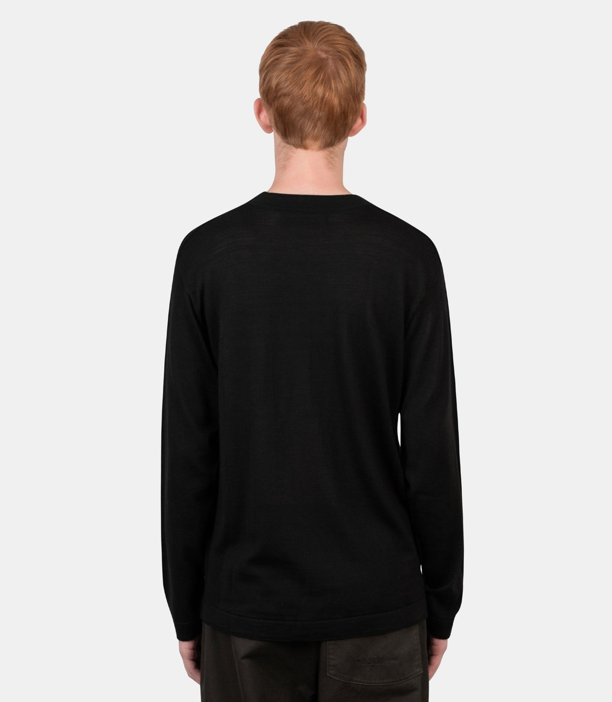 Pull silk ultrafine merino wool-21MMKN011A-110470A-999-S-Massimo osti