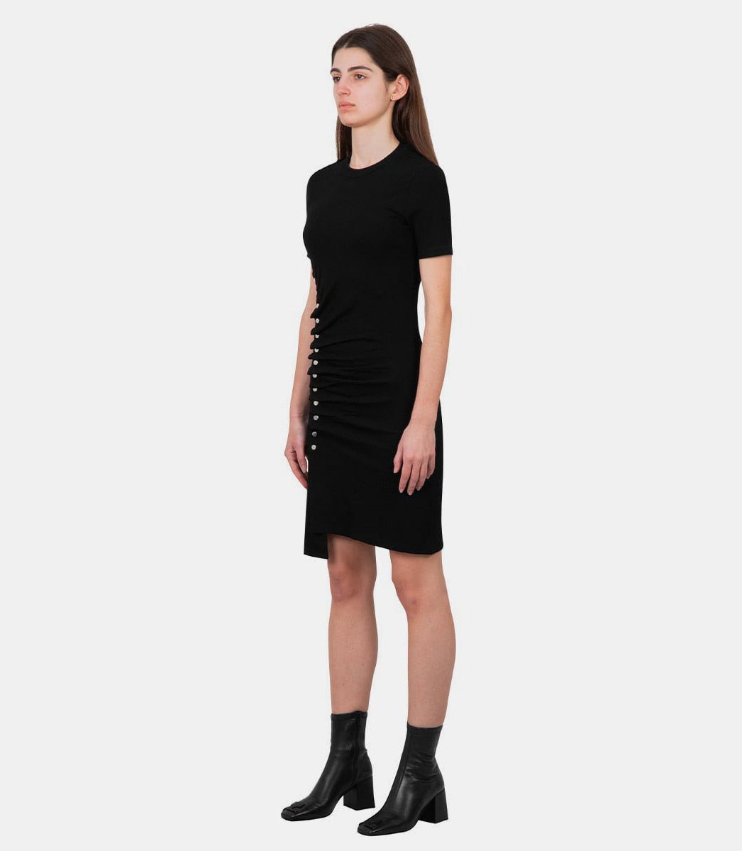 Robe courte drapée noir - 22pjro413vi0293 - p001 - ss24 - 36 - Rabanne
